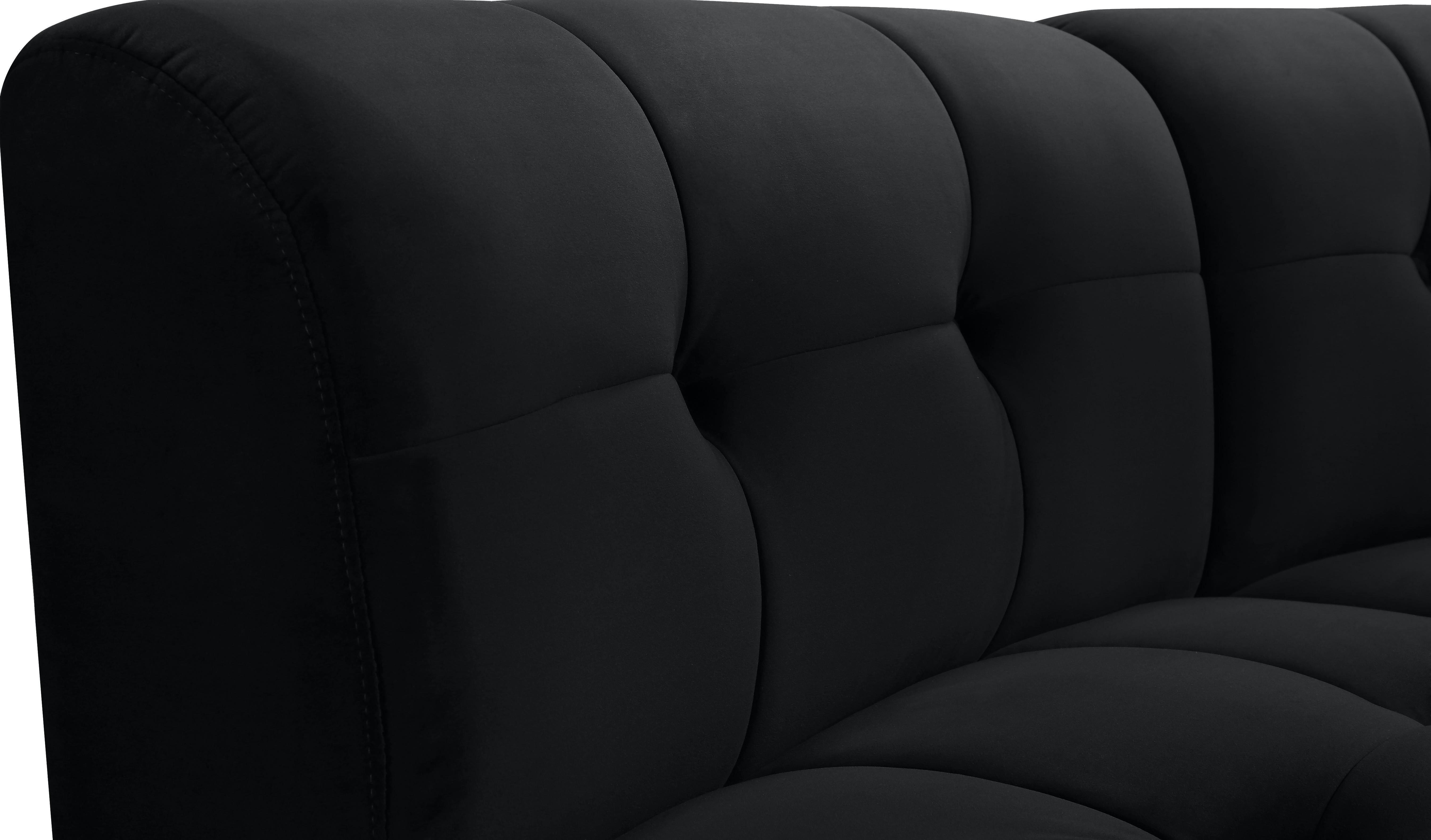 Limitless Black Velvet 15pc. Modular Sectional - Luxury Home Furniture (MI)