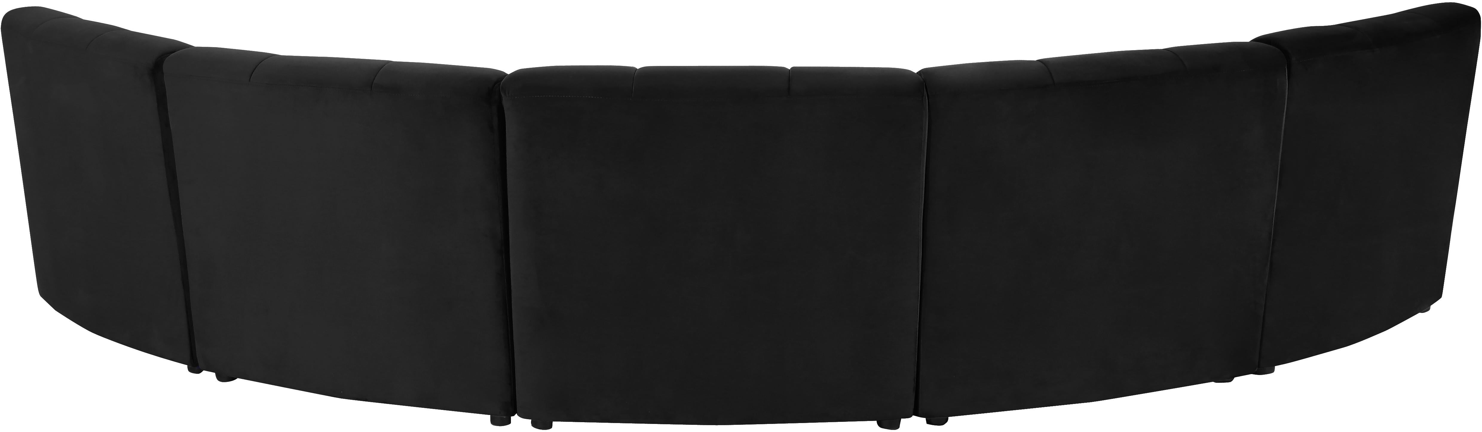 Limitless Black Velvet 5pc. Modular Sectional - Luxury Home Furniture (MI)