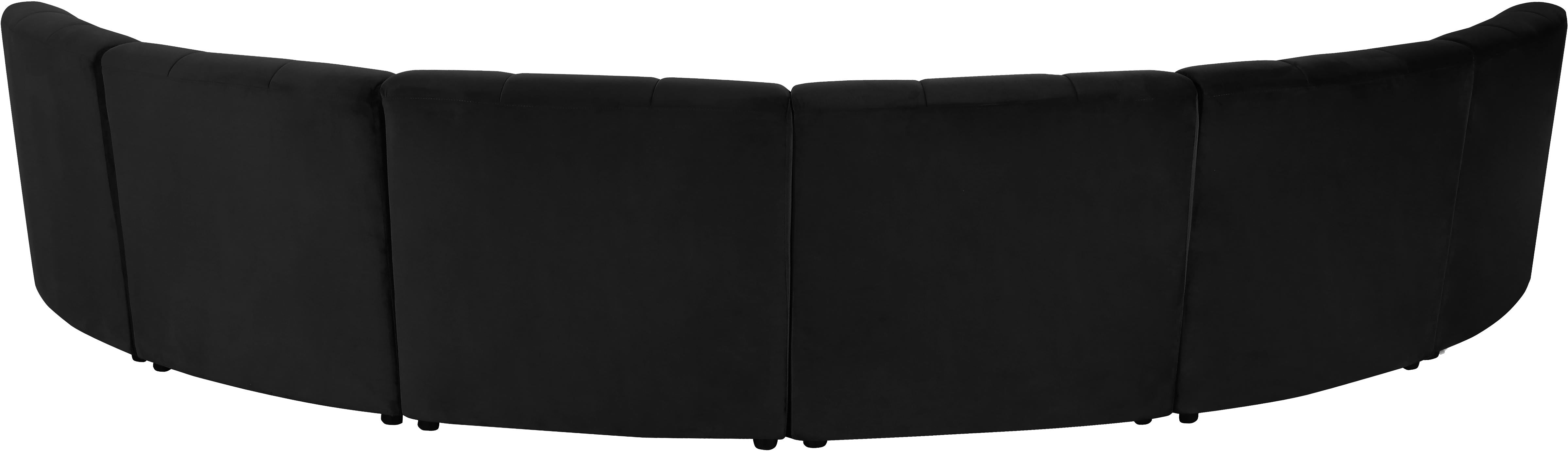 Limitless Black Velvet 6pc. Modular Sectional - Luxury Home Furniture (MI)