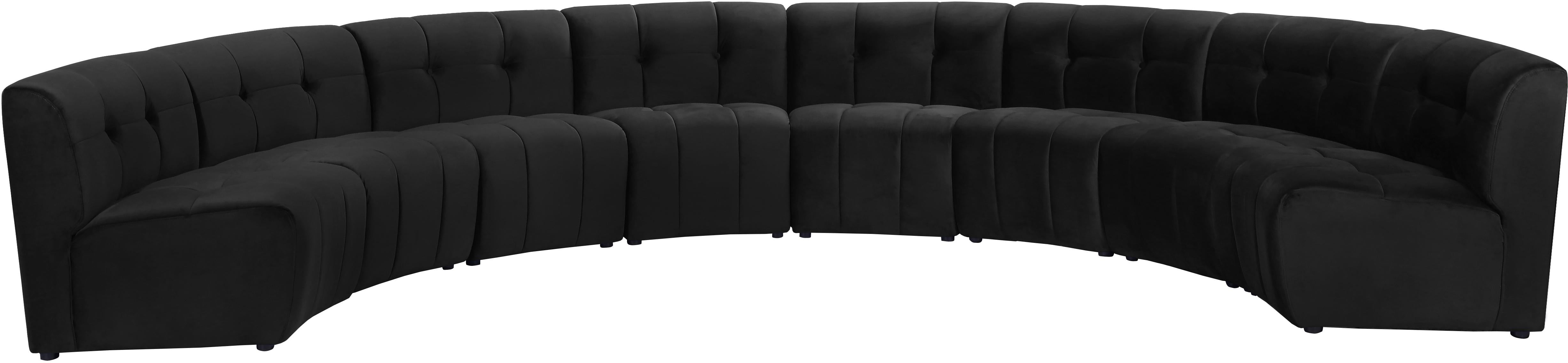 Limitless Black Velvet 8pc. Modular Sectional - Luxury Home Furniture (MI)