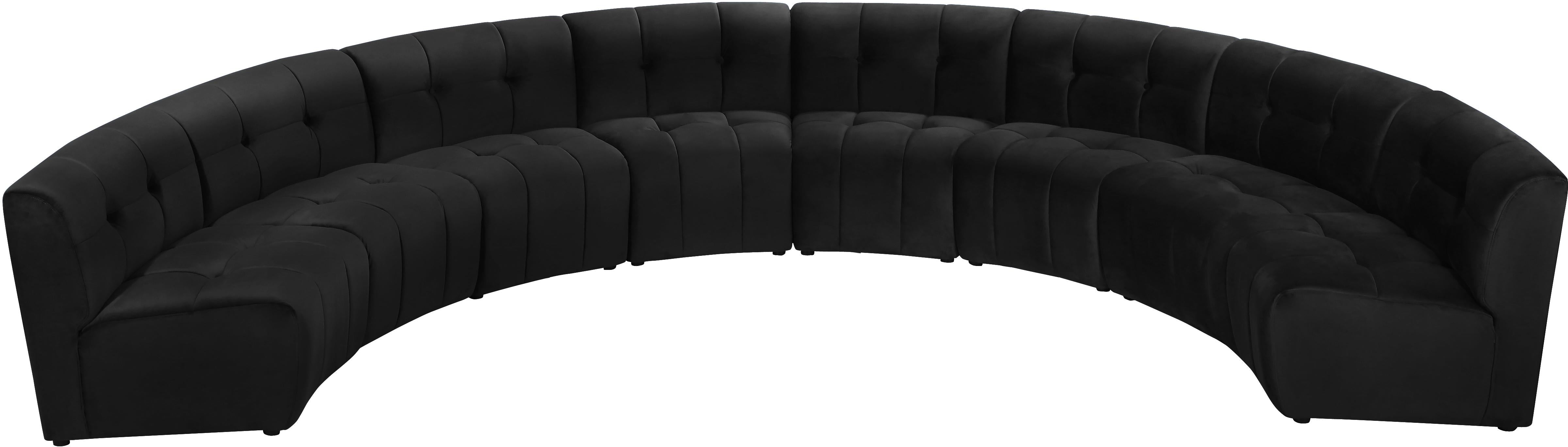Limitless Black Velvet 8pc. Modular Sectional - Luxury Home Furniture (MI)