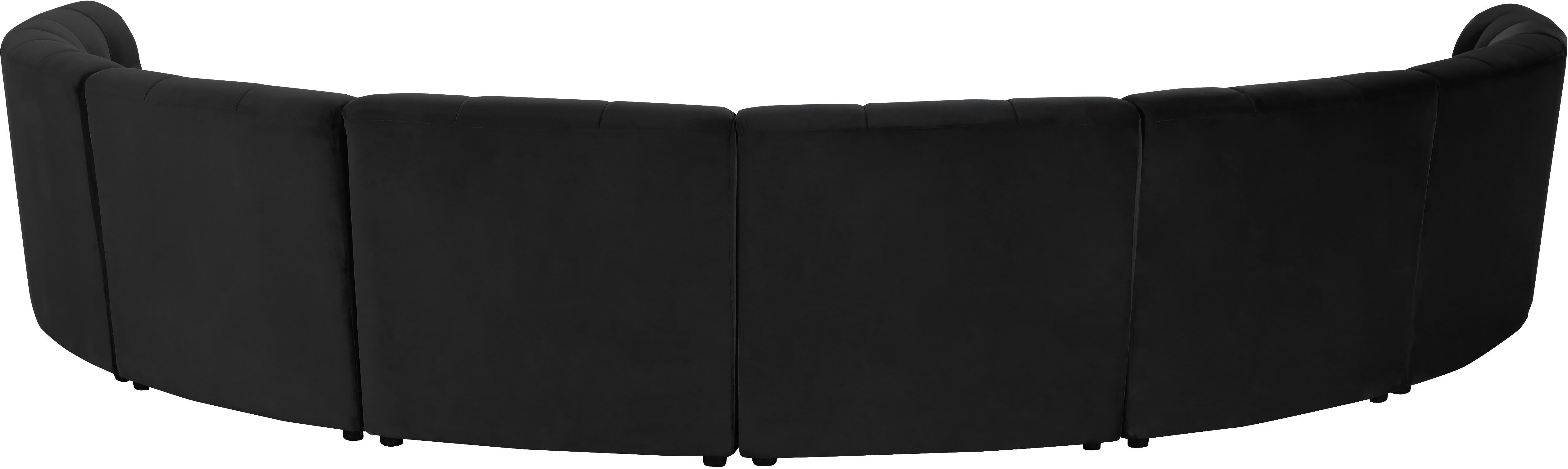 Limitless Black Velvet 8pc. Modular Sectional - Luxury Home Furniture (MI)