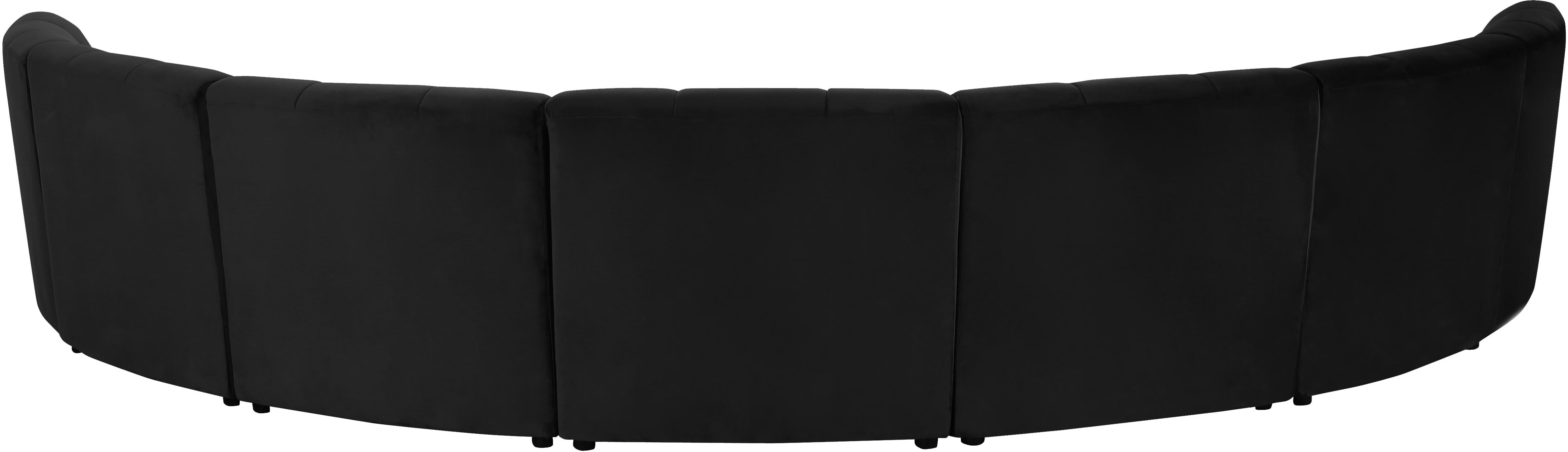 Limitless Black Velvet 7pc. Modular Sectional - Luxury Home Furniture (MI)