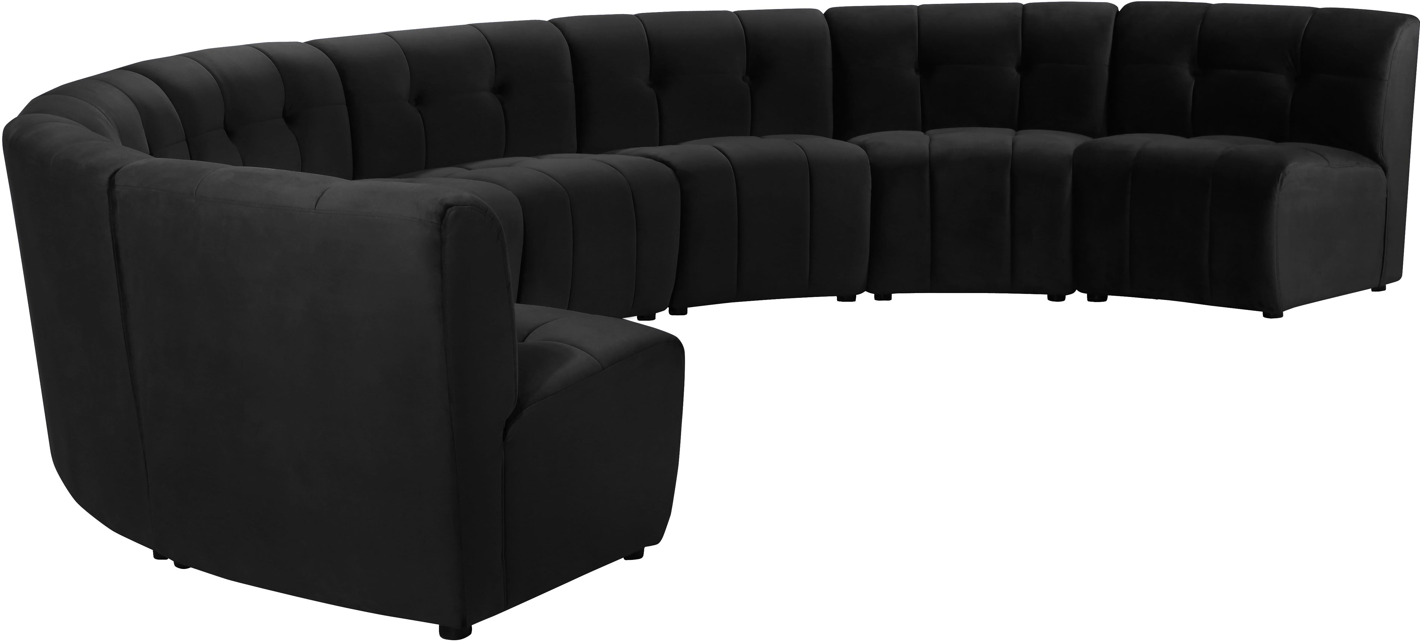 Limitless Black Velvet 8pc. Modular Sectional - Luxury Home Furniture (MI)