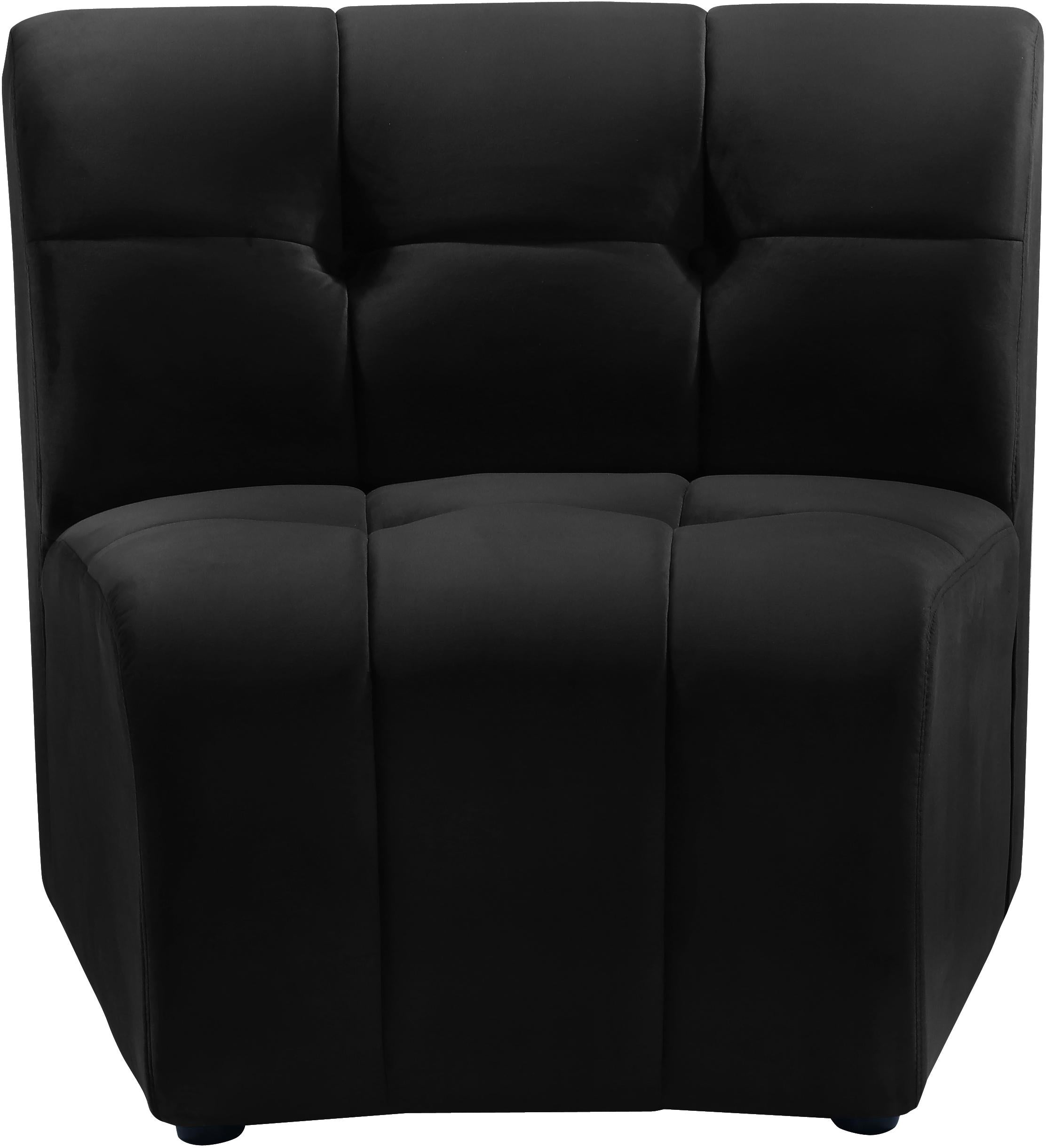 Limitless Black Velvet Modular Chair - Luxury Home Furniture (MI)