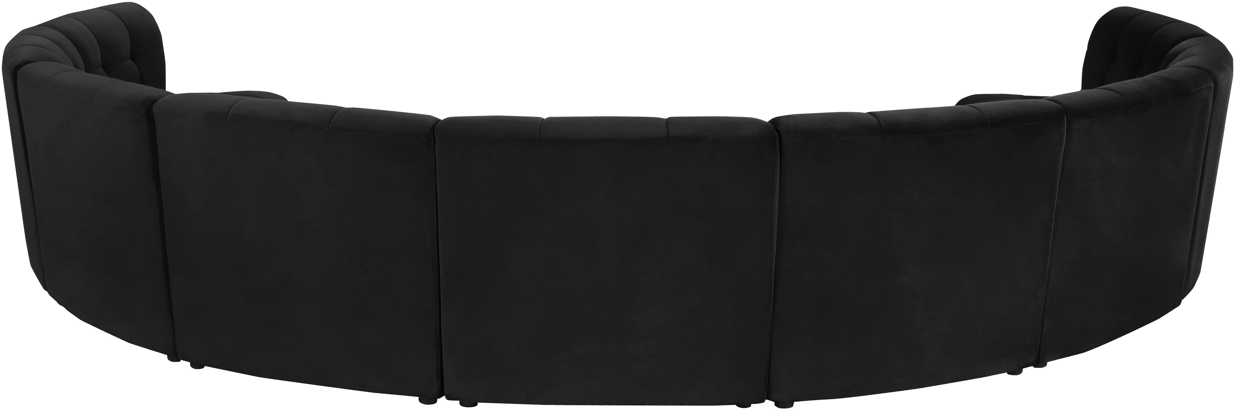 Limitless Black Velvet 9pc. Modular Sectional - Luxury Home Furniture (MI)