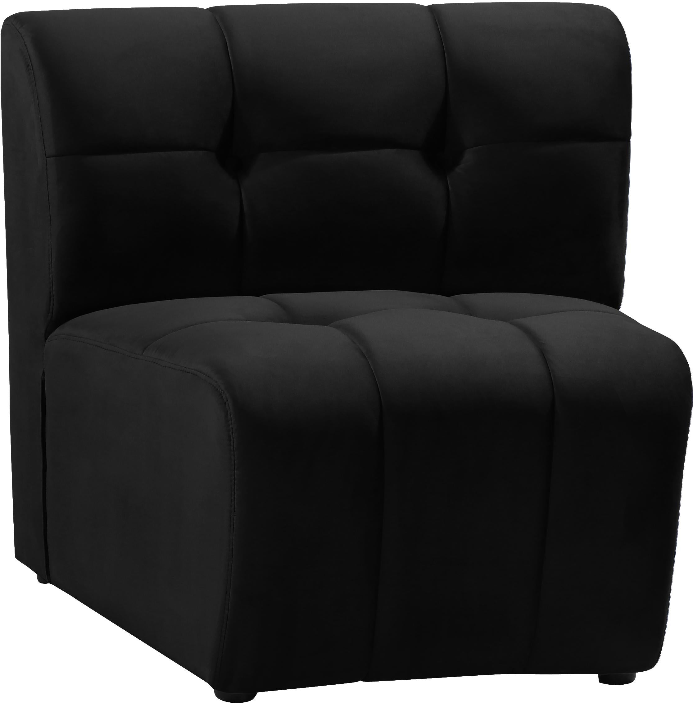 Limitless Black Velvet Modular Chair - Luxury Home Furniture (MI)