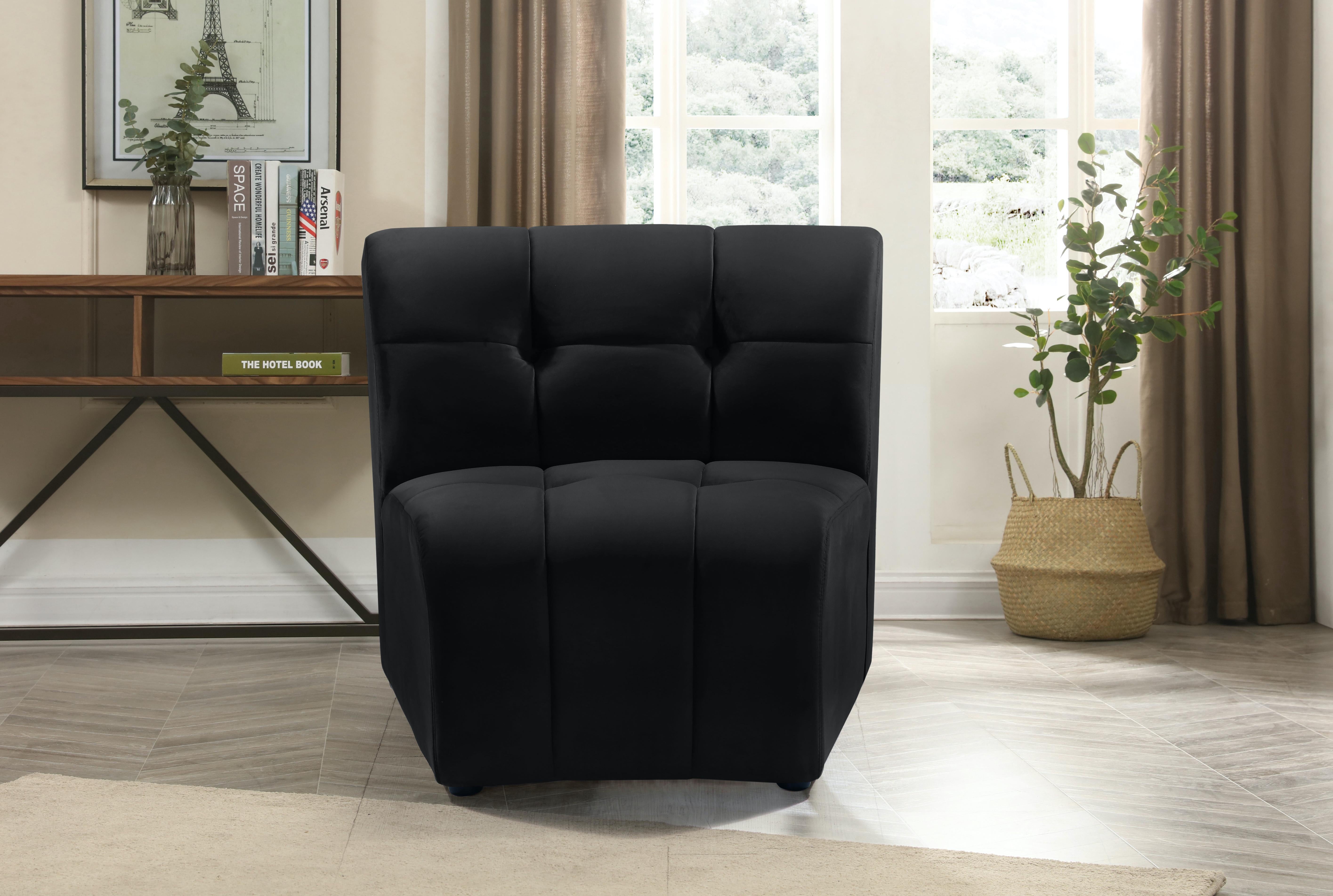 Limitless Black Velvet Modular Chair - Luxury Home Furniture (MI)