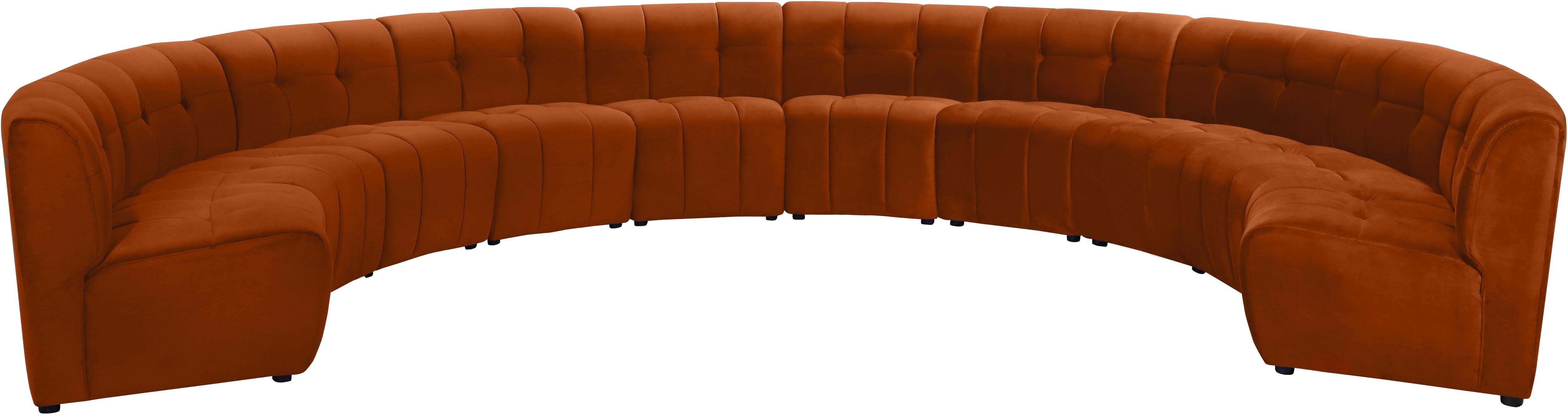 Limitless Cognac Velvet 10pc. Modular Sectional - Luxury Home Furniture (MI)