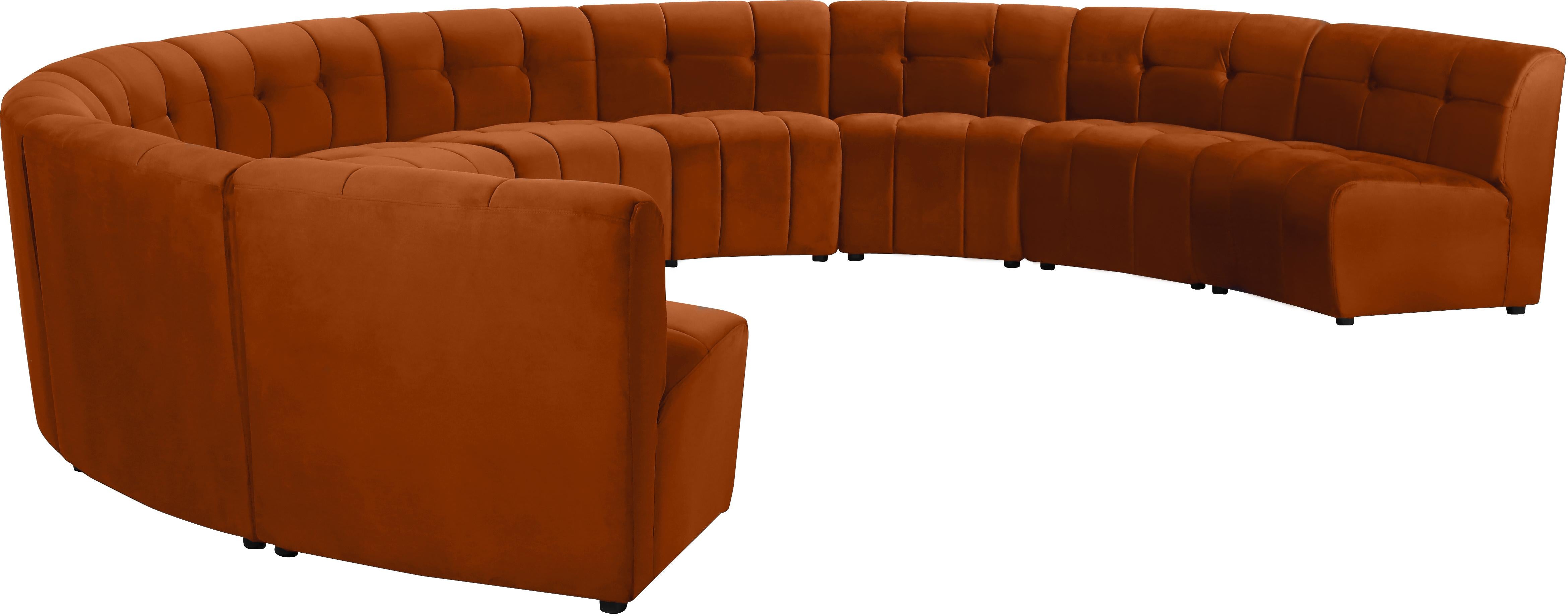 Limitless Cognac Velvet 10pc. Modular Sectional - Luxury Home Furniture (MI)