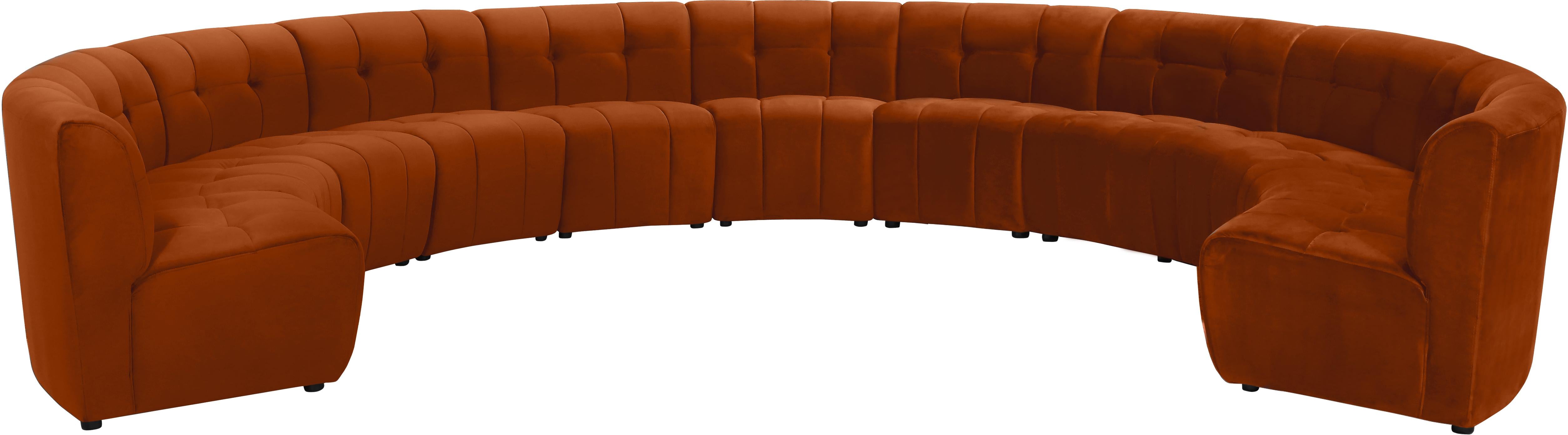 Limitless Cognac Velvet 11pc. Modular Sectional - Luxury Home Furniture (MI)