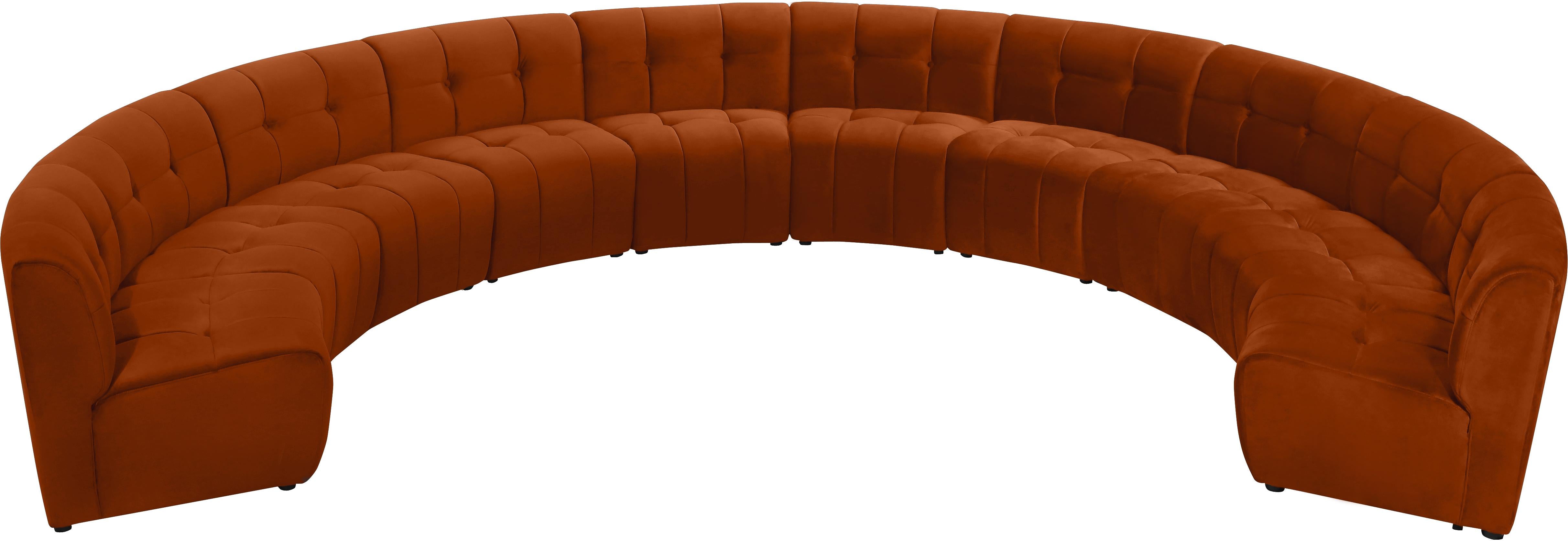 Limitless Cognac Velvet 10pc. Modular Sectional - Luxury Home Furniture (MI)