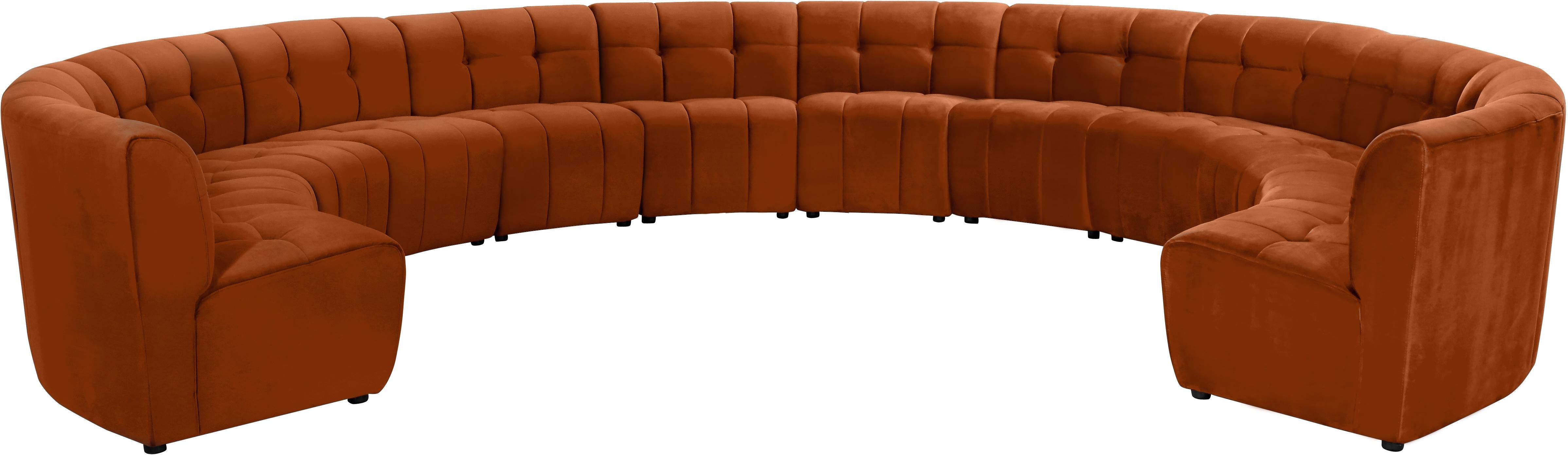 Limitless Cognac Velvet 12pc. Modular Sectional - Luxury Home Furniture (MI)