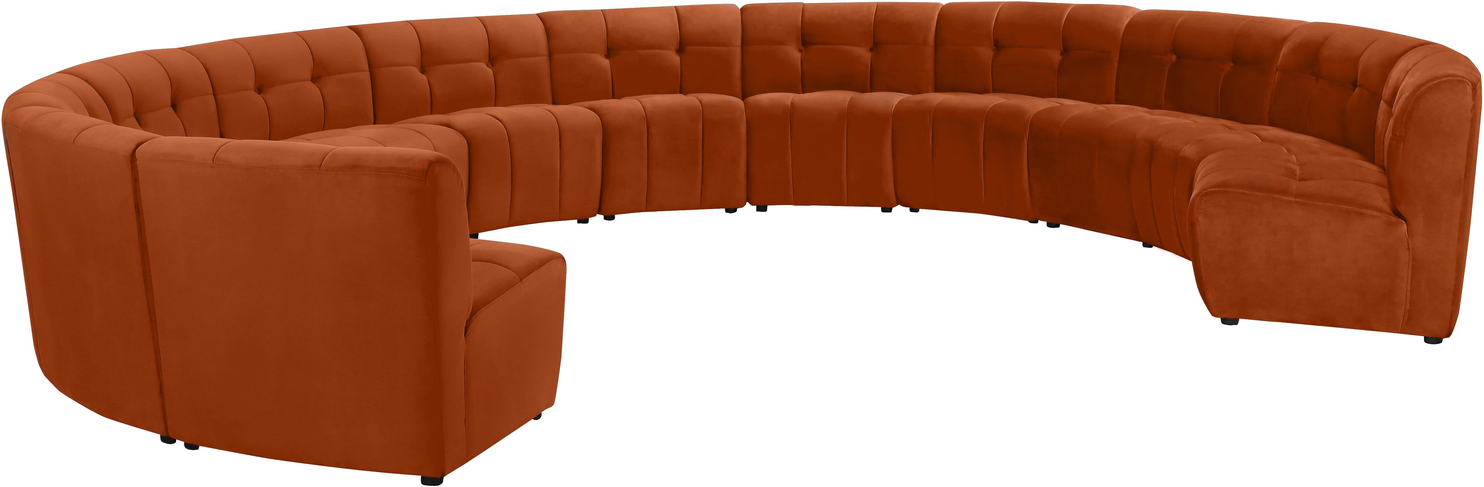 Limitless Cognac Velvet 12pc. Modular Sectional - Luxury Home Furniture (MI)