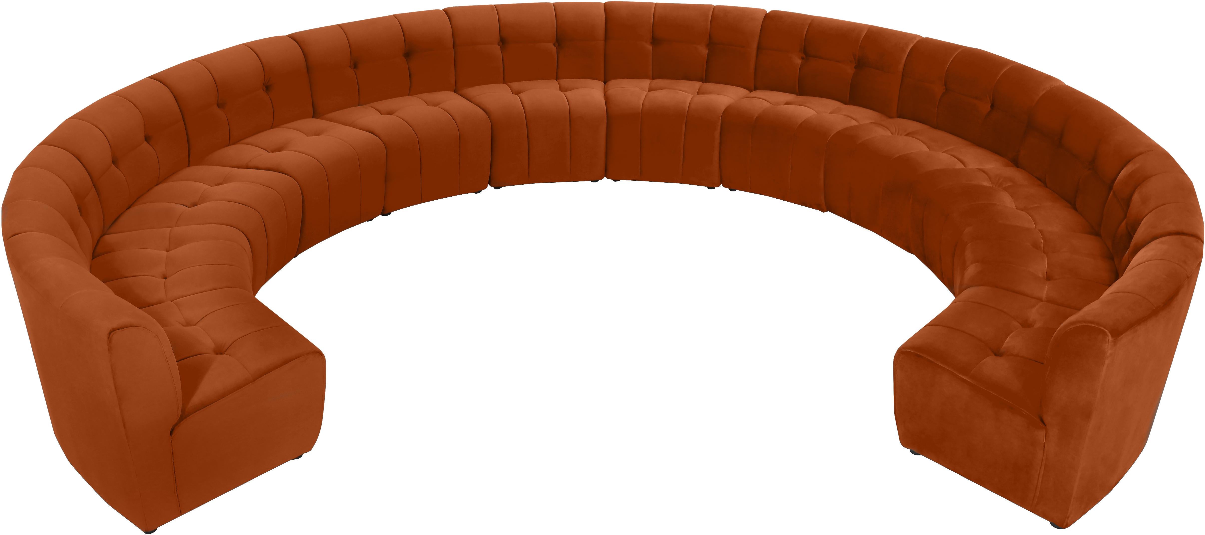 Limitless Cognac Velvet 12pc. Modular Sectional - Luxury Home Furniture (MI)