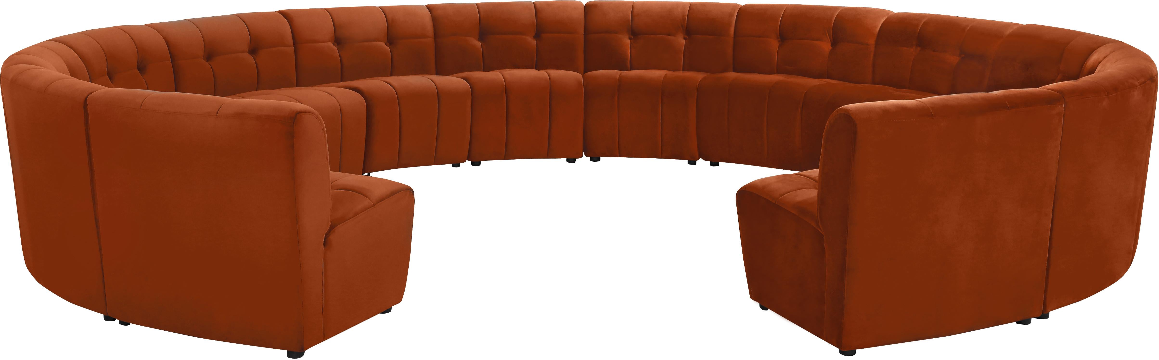 Limitless Cognac Velvet 14pc. Modular Sectional - Luxury Home Furniture (MI)