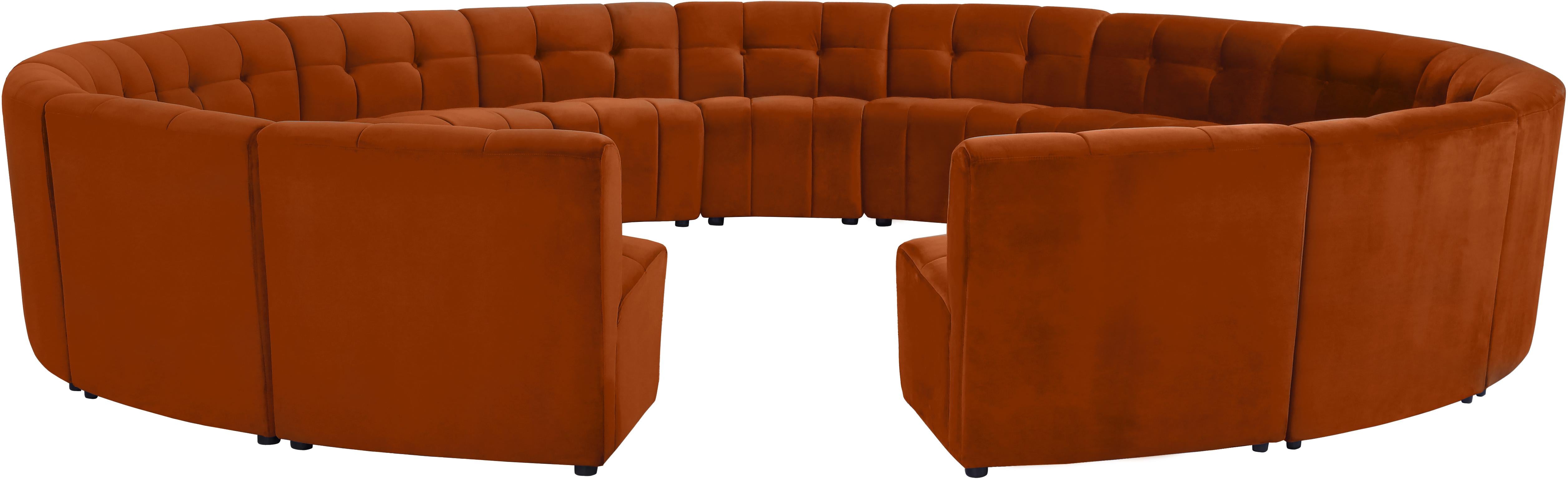Limitless Cognac Velvet 15pc. Modular Sectional - Luxury Home Furniture (MI)