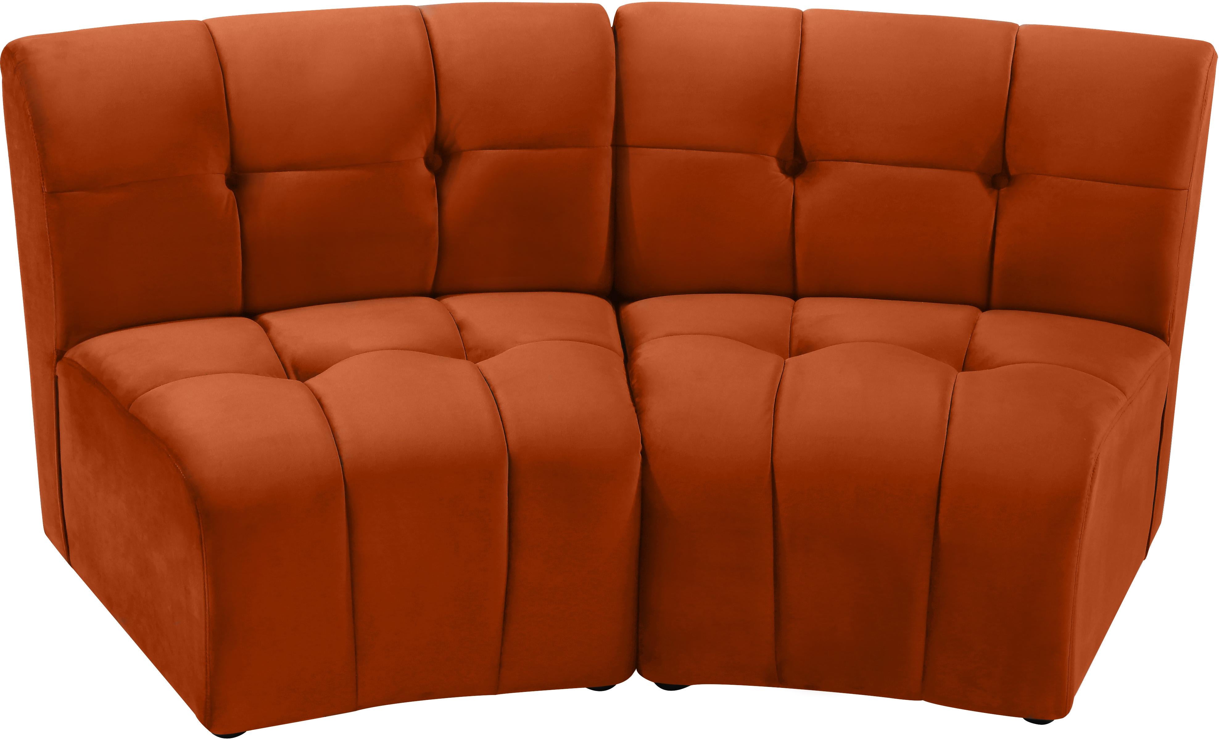 Limitless Cognac Velvet 2pc. Modular Sectional - Luxury Home Furniture (MI)