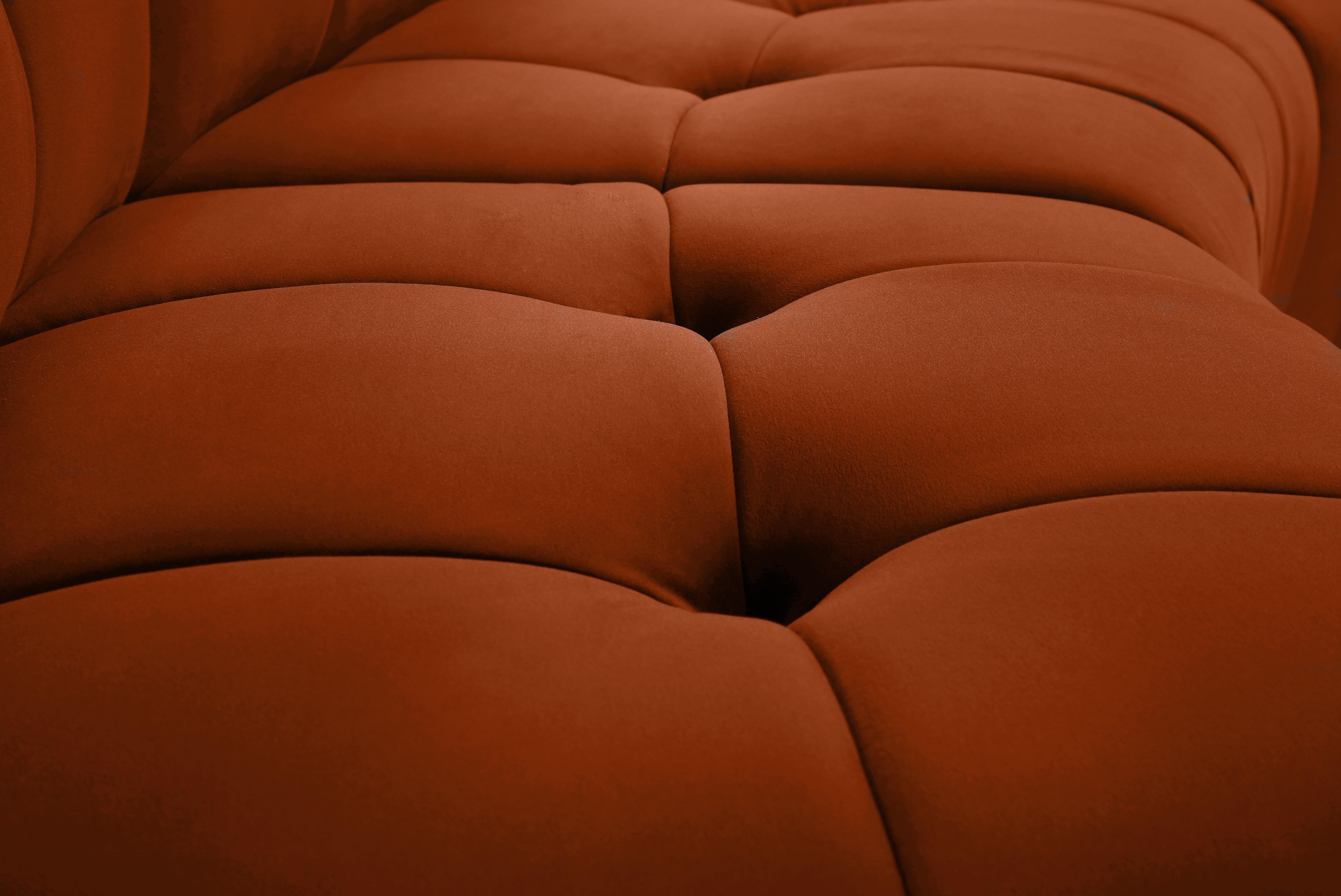 Limitless Cognac Velvet 12pc. Modular Sectional - Luxury Home Furniture (MI)