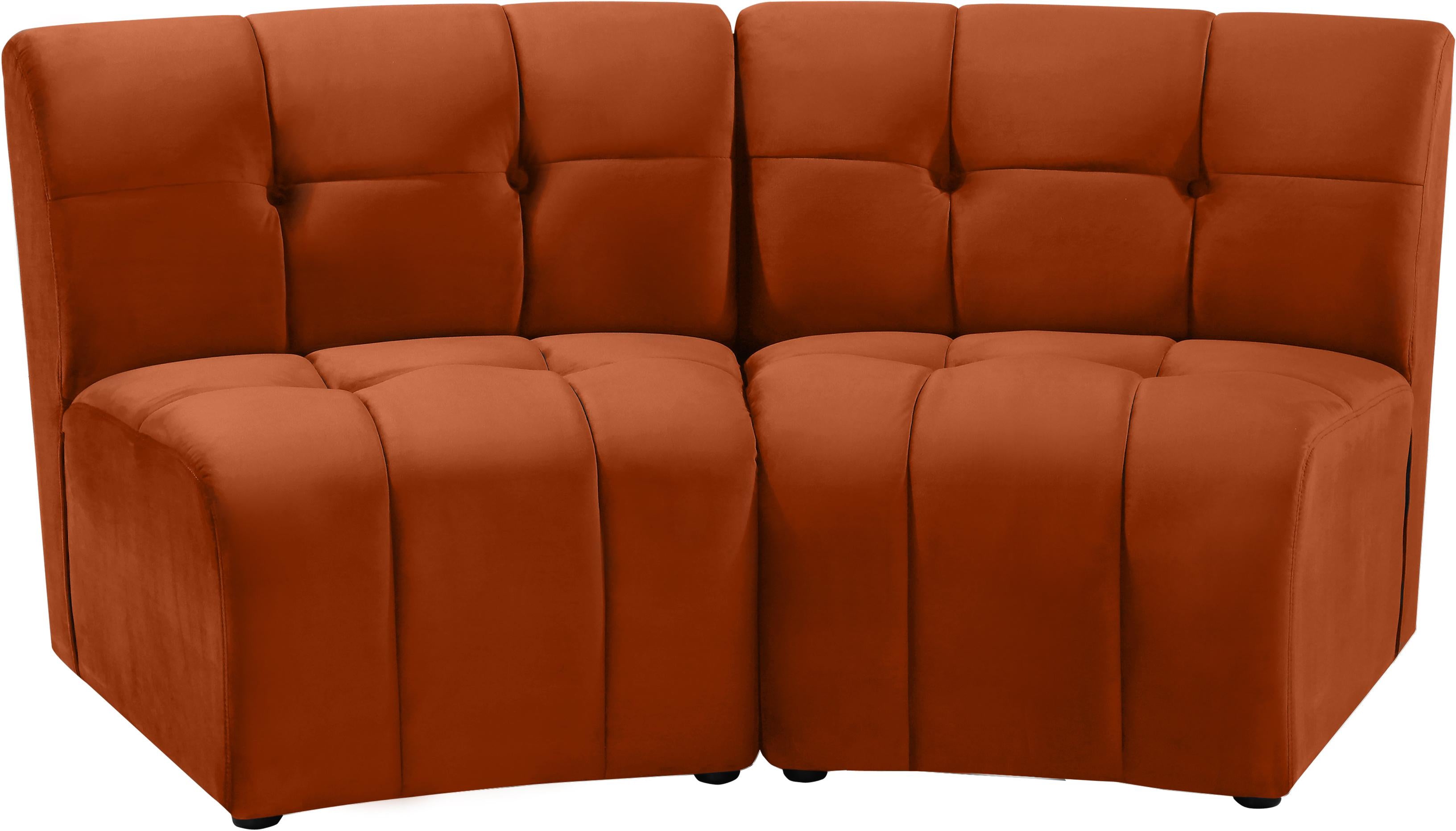 Limitless Cognac Velvet 2pc. Modular Sectional - Luxury Home Furniture (MI)
