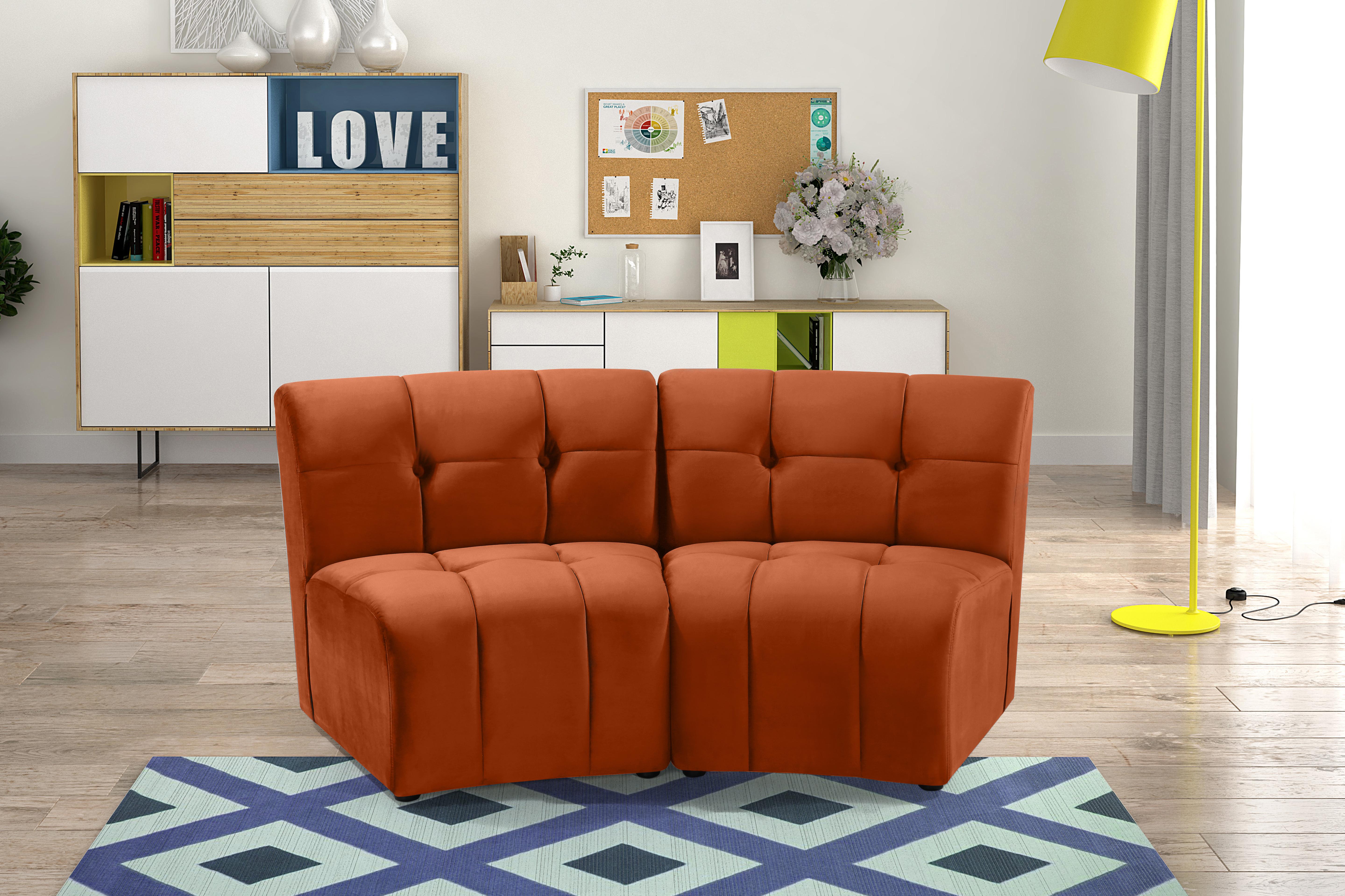 Limitless Cognac Velvet 2pc. Modular Sectional - Luxury Home Furniture (MI)