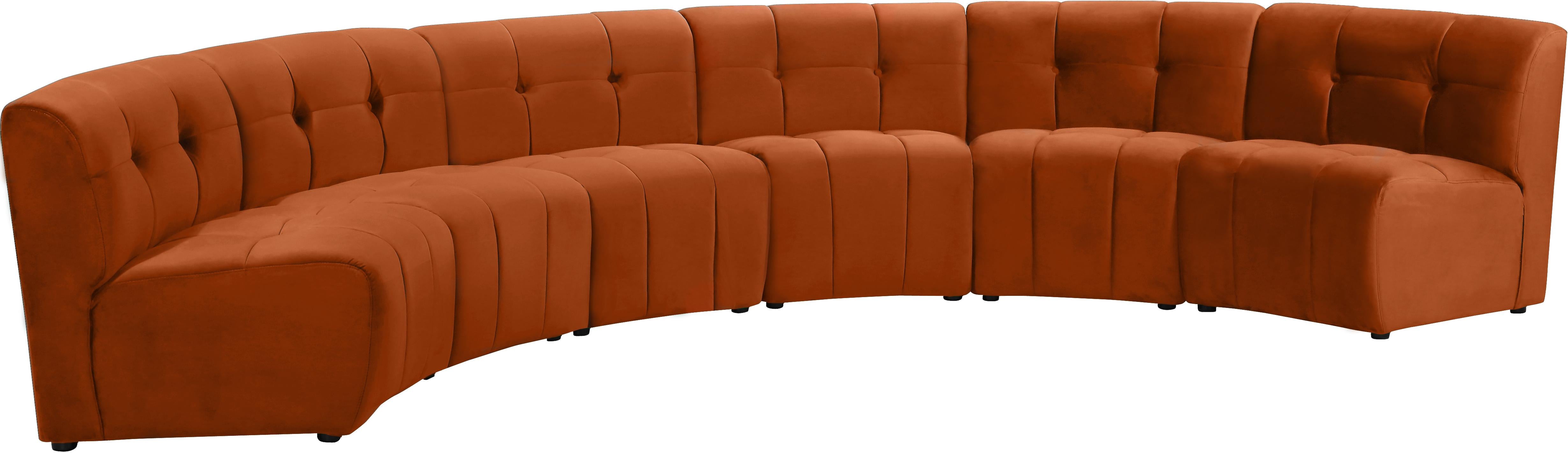 Limitless Cognac Velvet 6pc. Modular Sectional - Luxury Home Furniture (MI)