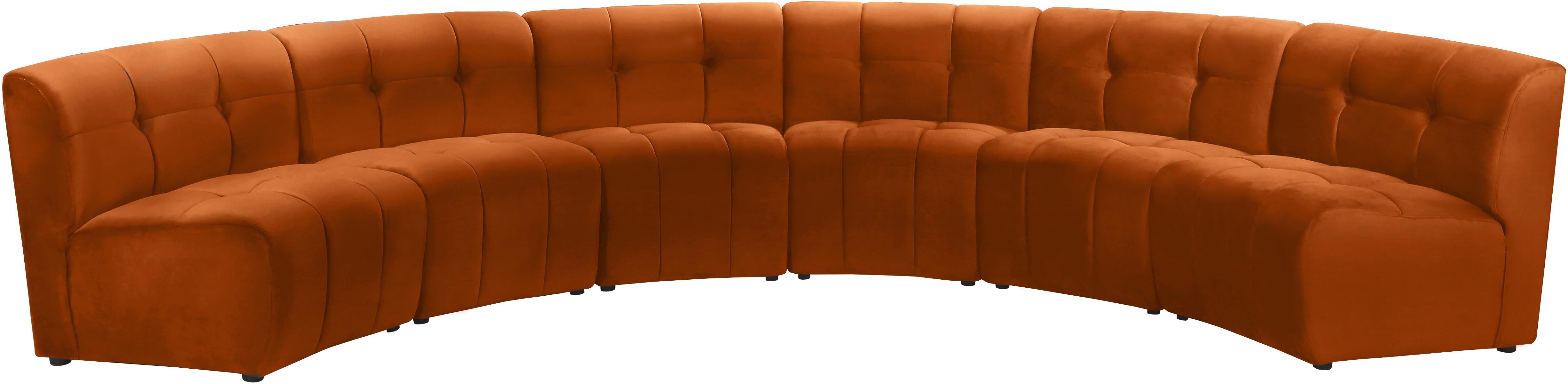 Limitless Cognac Velvet 6pc. Modular Sectional - Luxury Home Furniture (MI)