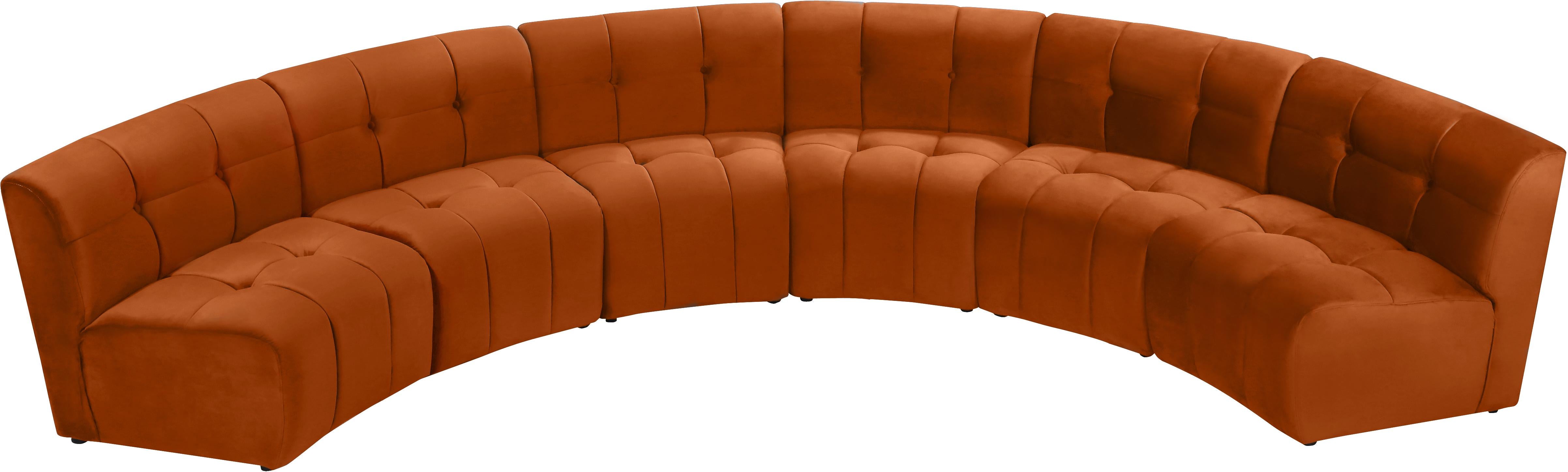 Limitless Cognac Velvet 6pc. Modular Sectional - Luxury Home Furniture (MI)