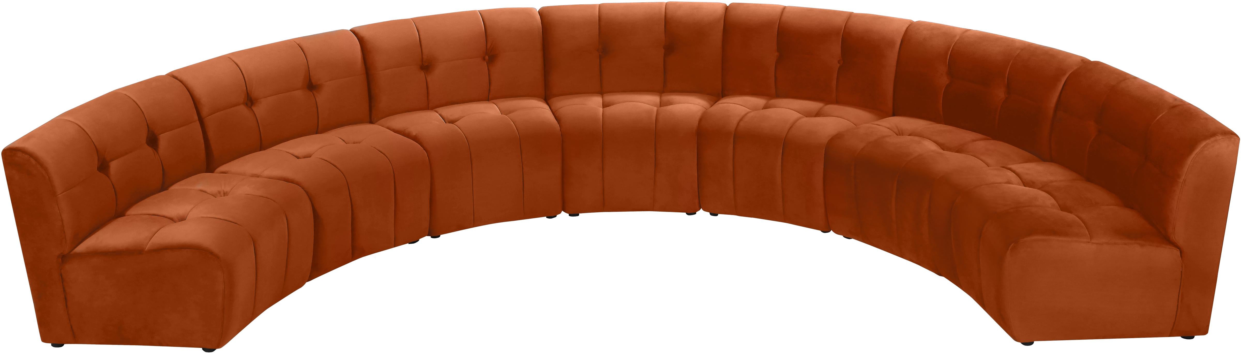 Limitless Cognac Velvet 7pc. Modular Sectional - Luxury Home Furniture (MI)