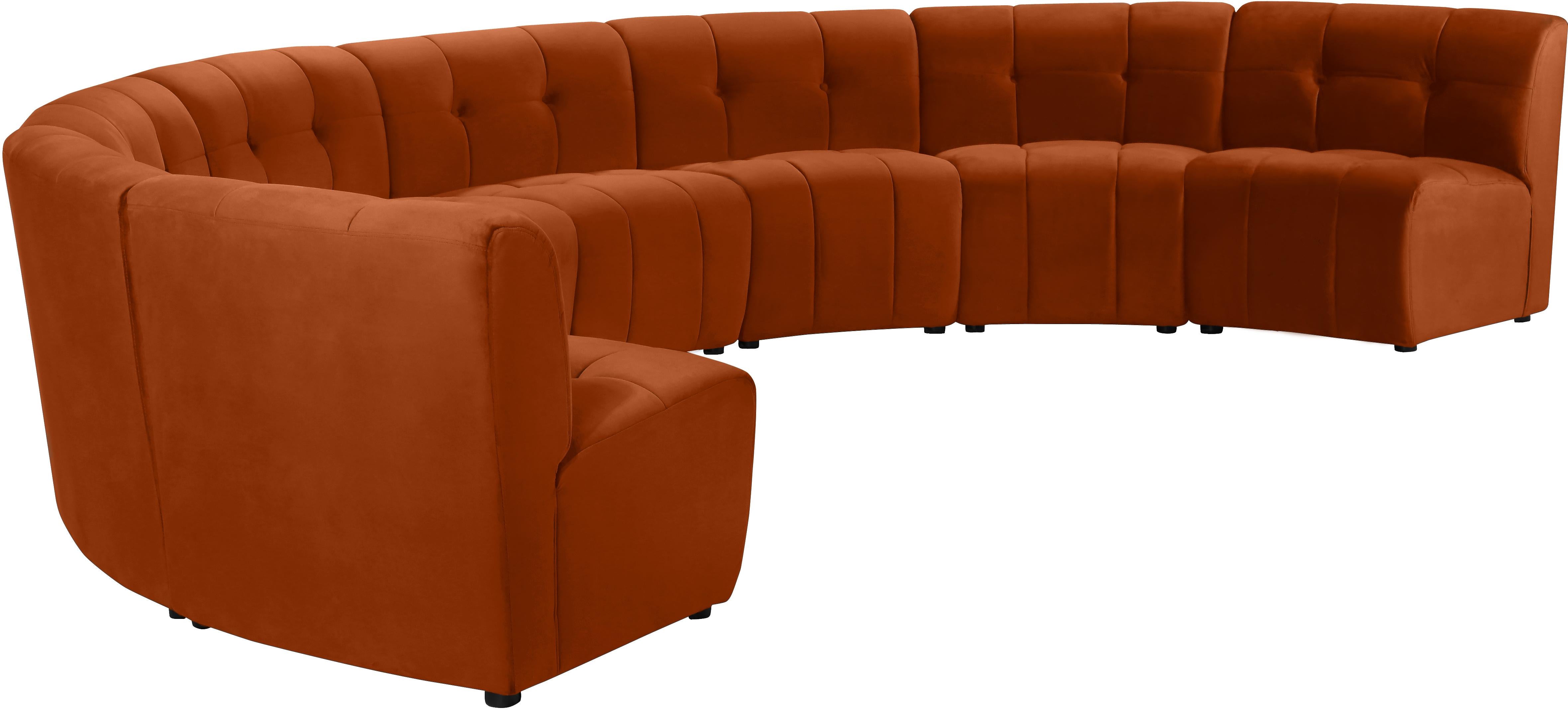 Limitless Cognac Velvet 8pc. Modular Sectional - Luxury Home Furniture (MI)