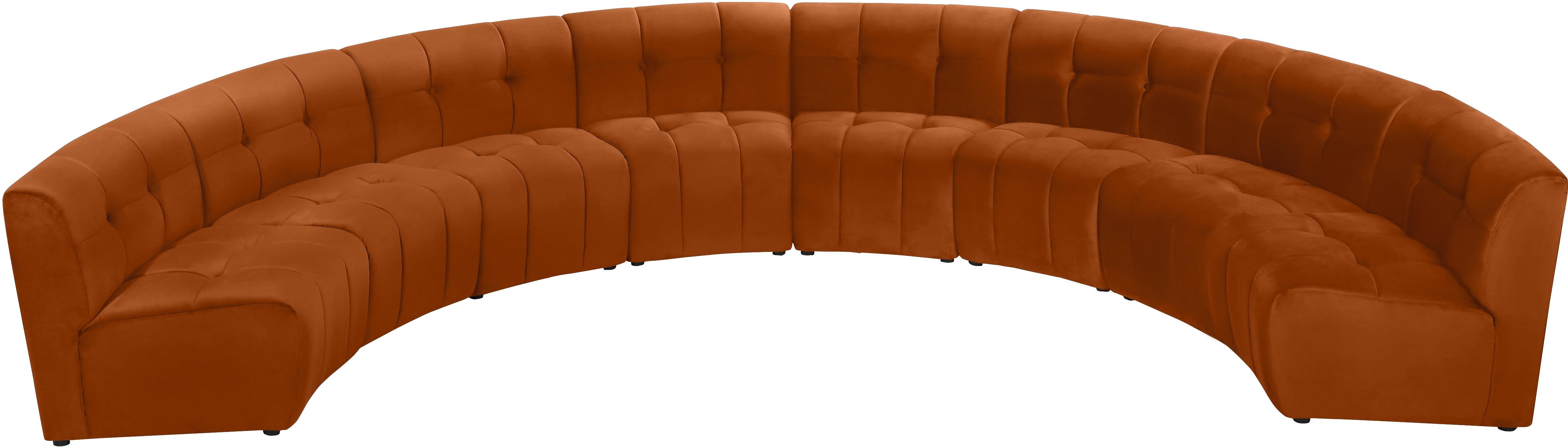 Limitless Cognac Velvet 8pc. Modular Sectional - Luxury Home Furniture (MI)