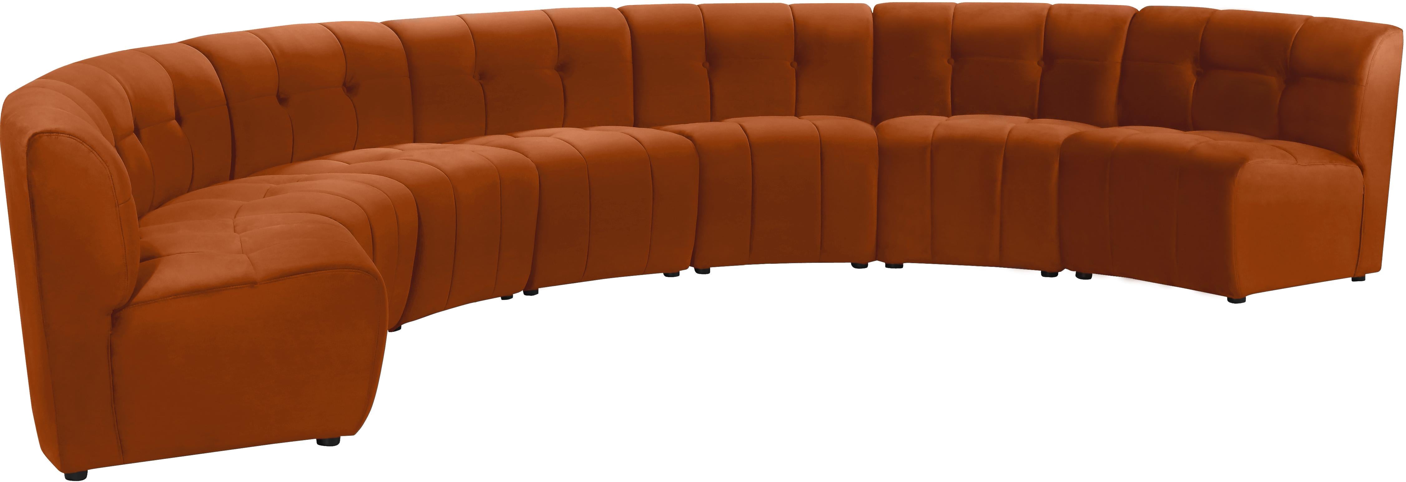 Limitless Cognac Velvet 7pc. Modular Sectional - Luxury Home Furniture (MI)