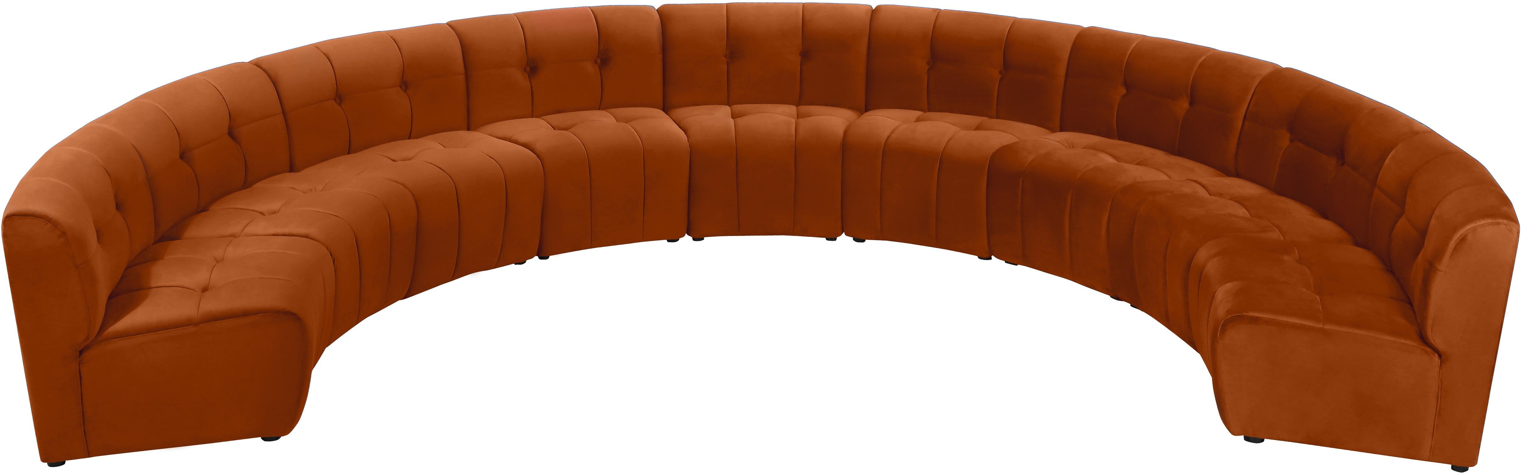 Limitless Cognac Velvet 9pc. Modular Sectional - Luxury Home Furniture (MI)