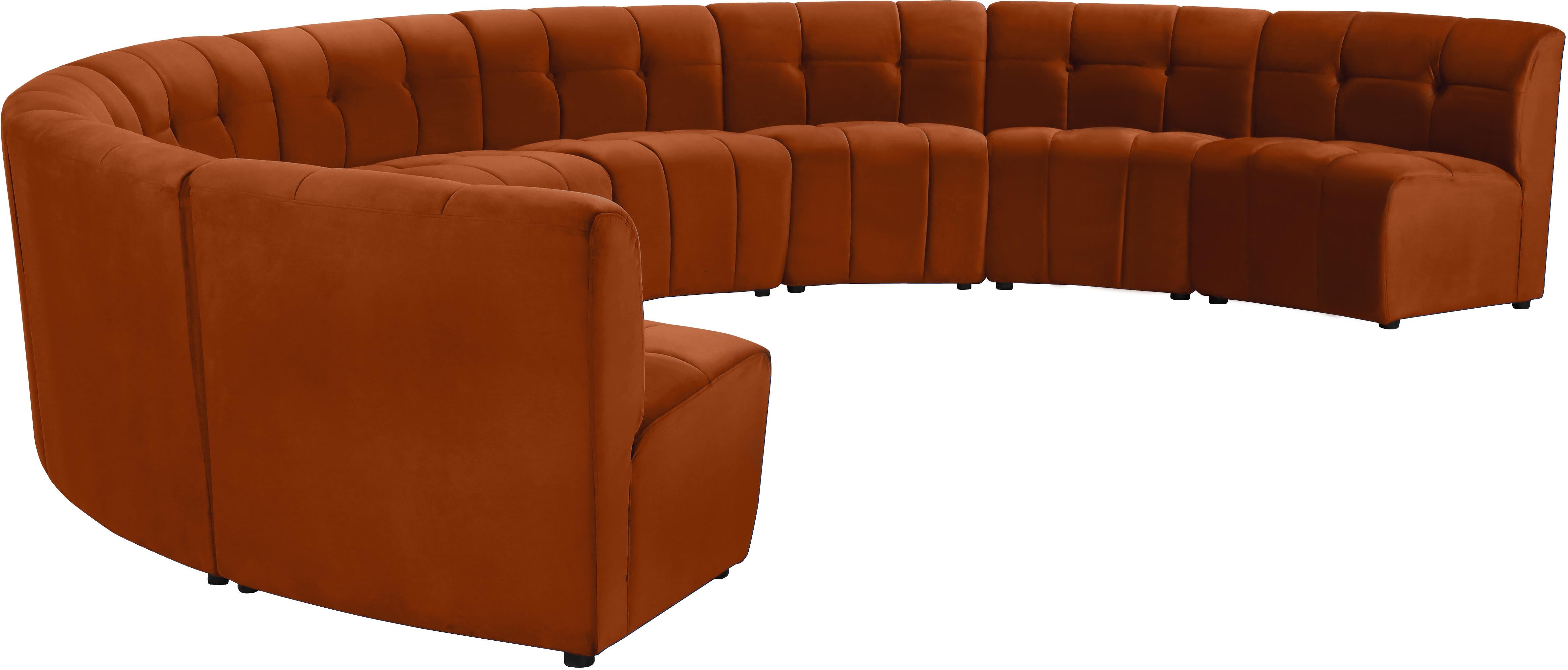 Limitless Cognac Velvet 9pc. Modular Sectional - Luxury Home Furniture (MI)