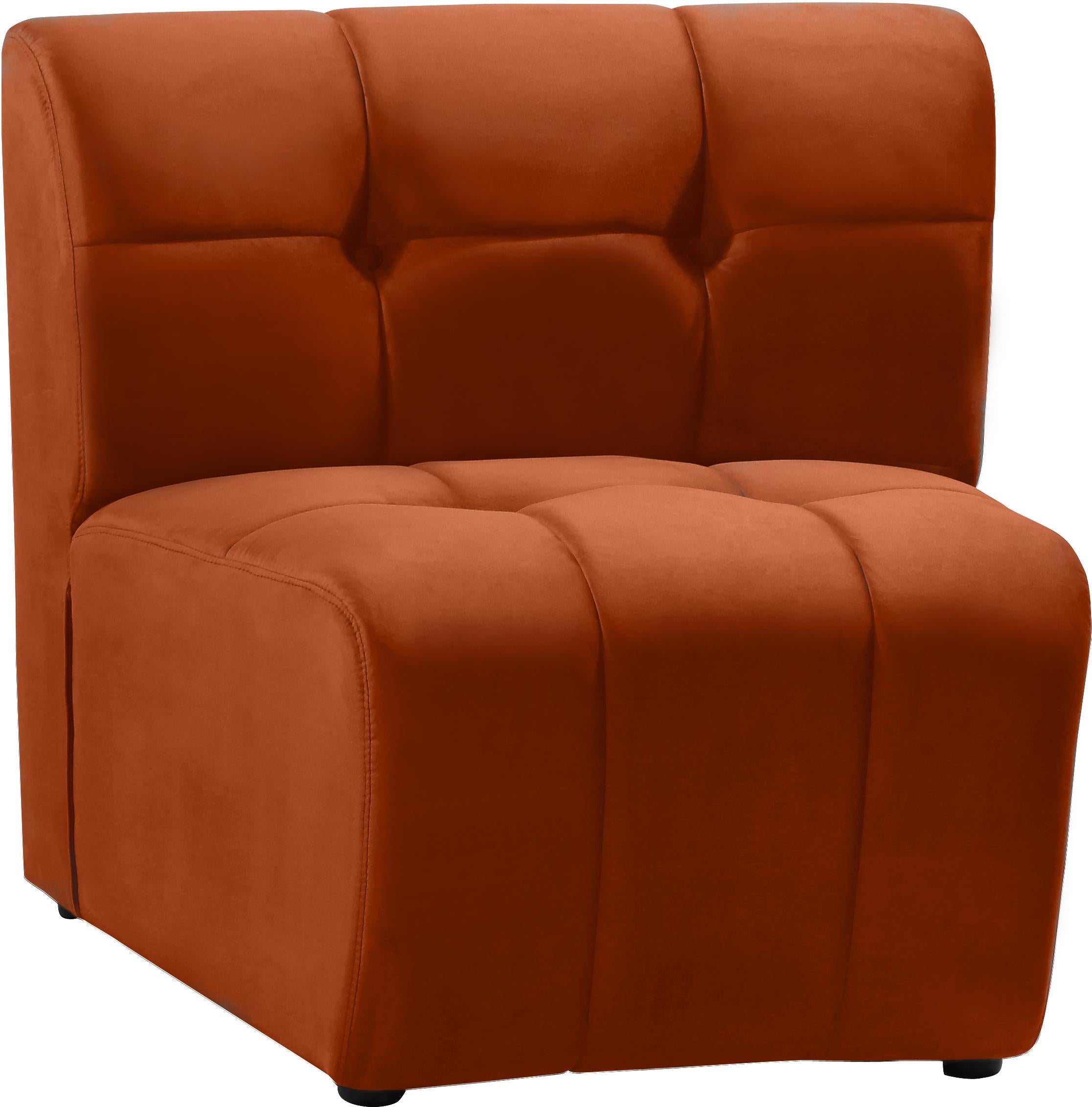 Limitless Cognac Velvet Modular Chair - Luxury Home Furniture (MI)
