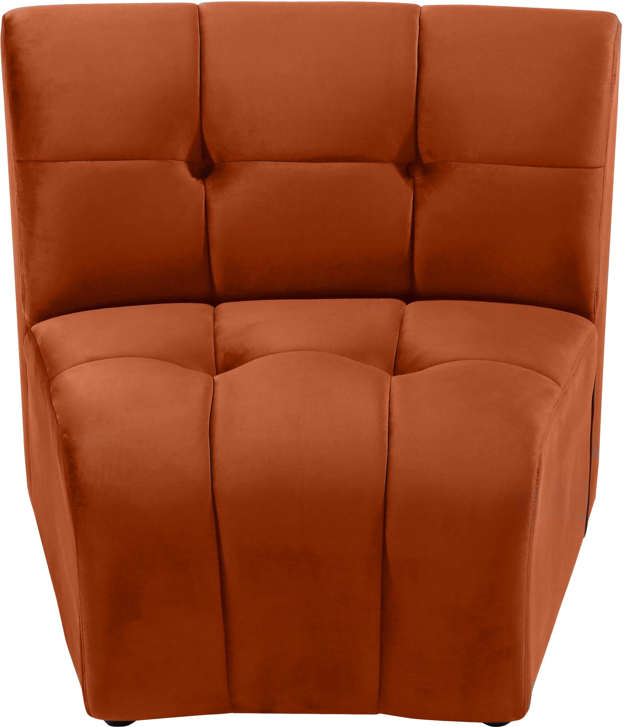 Limitless Cognac Velvet Modular Chair - Luxury Home Furniture (MI)