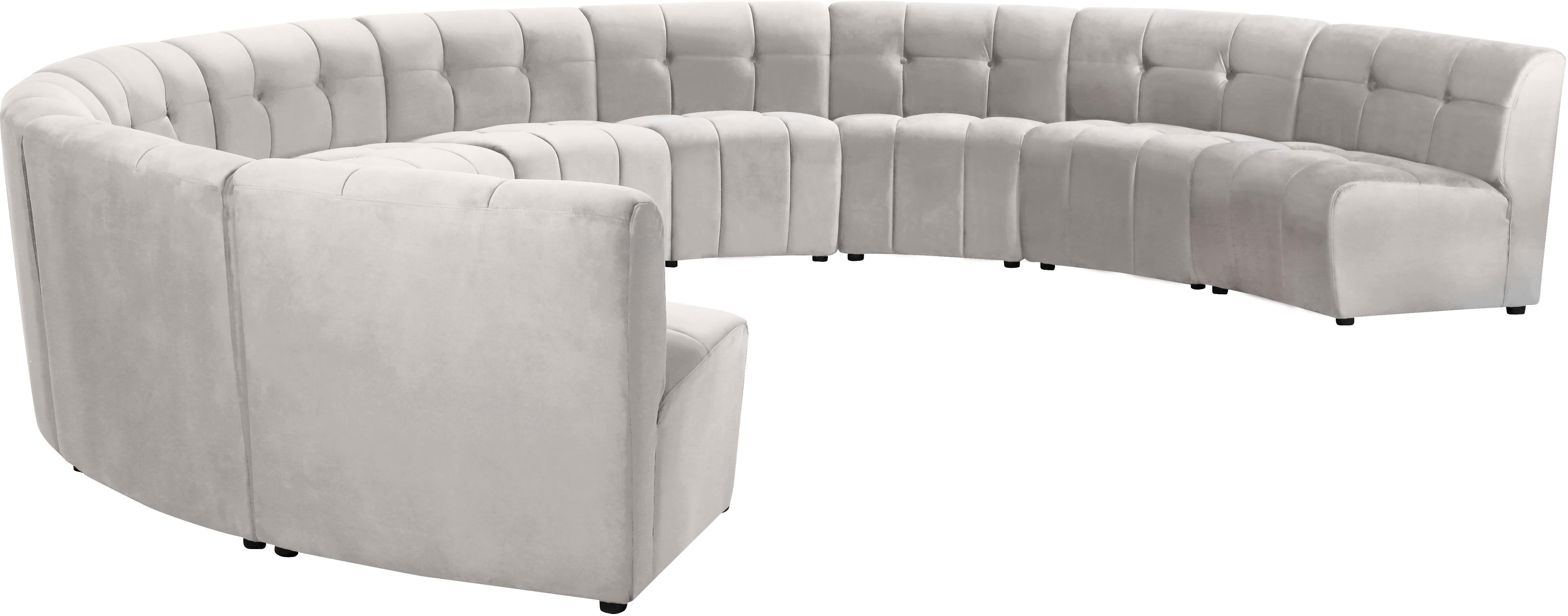 Limitless Cream Velvet 10pc. Modular Sectional - Luxury Home Furniture (MI)