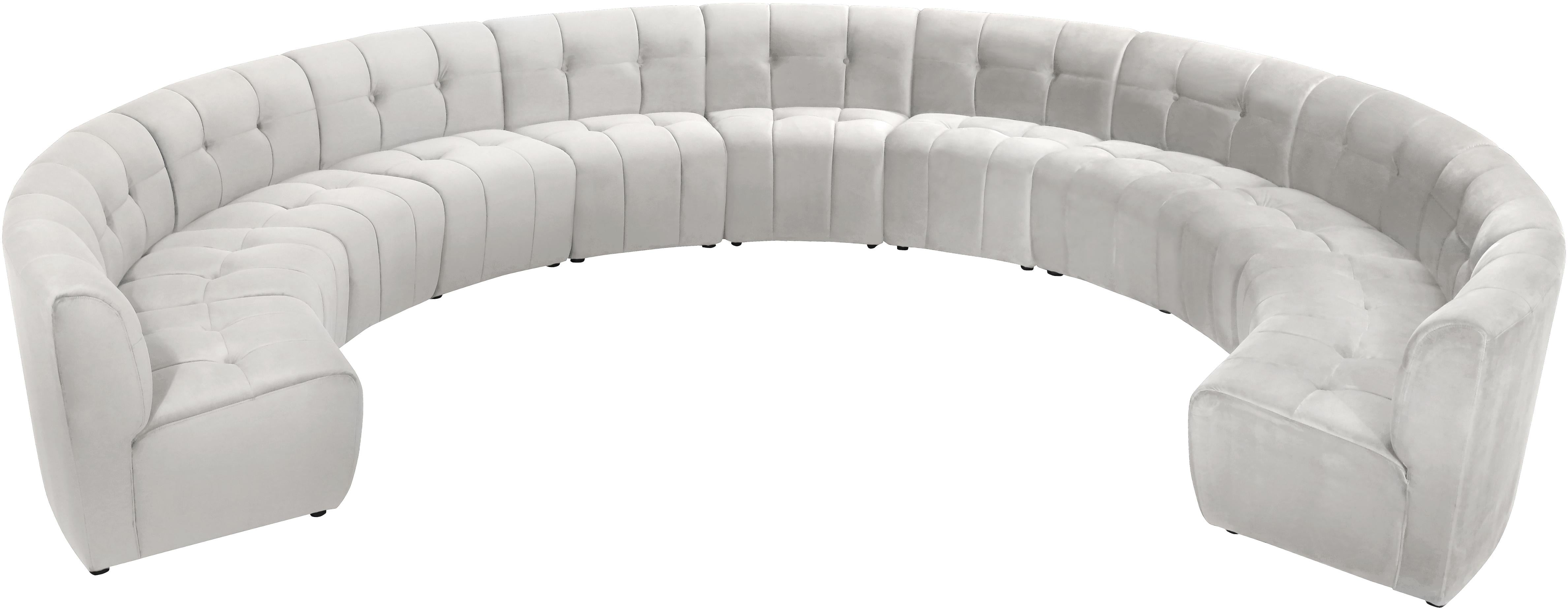 Limitless Cream Velvet 11pc. Modular Sectional - Luxury Home Furniture (MI)