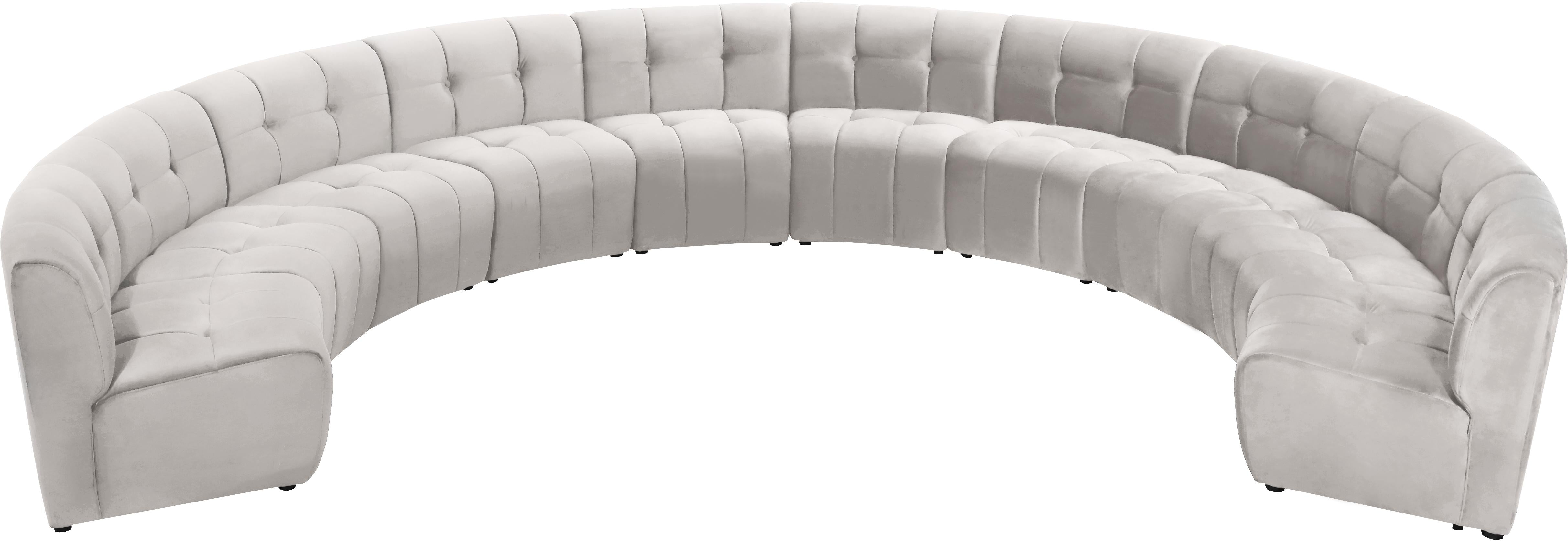 Limitless Cream Velvet 10pc. Modular Sectional - Luxury Home Furniture (MI)