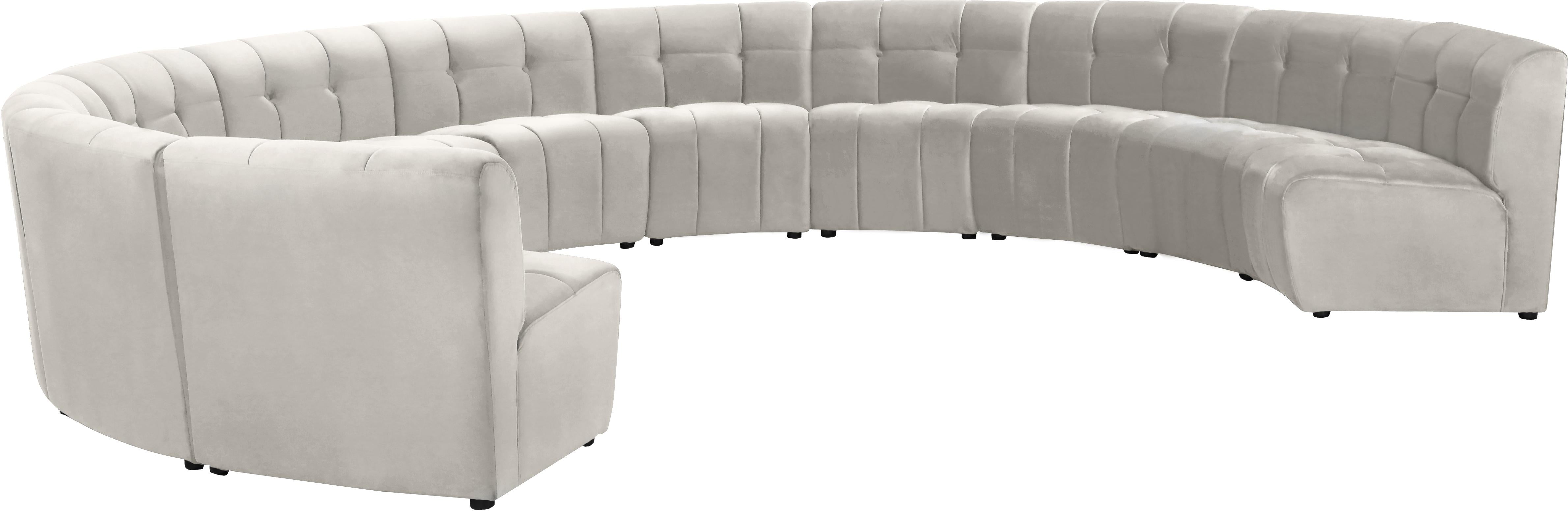 Limitless Cream Velvet 11pc. Modular Sectional - Luxury Home Furniture (MI)