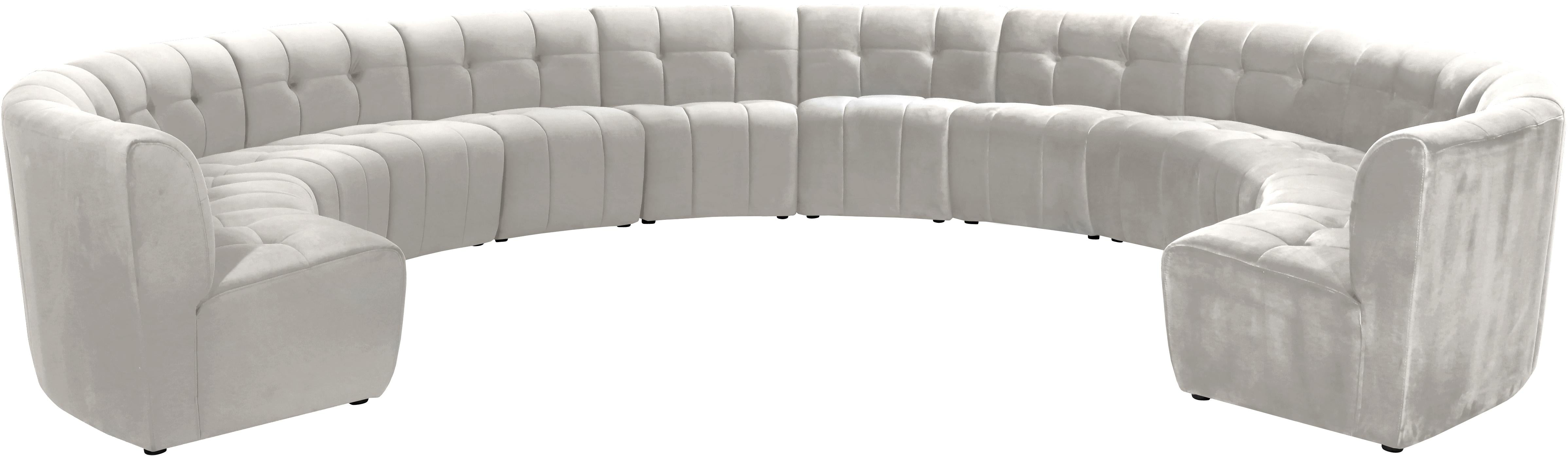 Limitless Cream Velvet 12pc. Modular Sectional - Luxury Home Furniture (MI)
