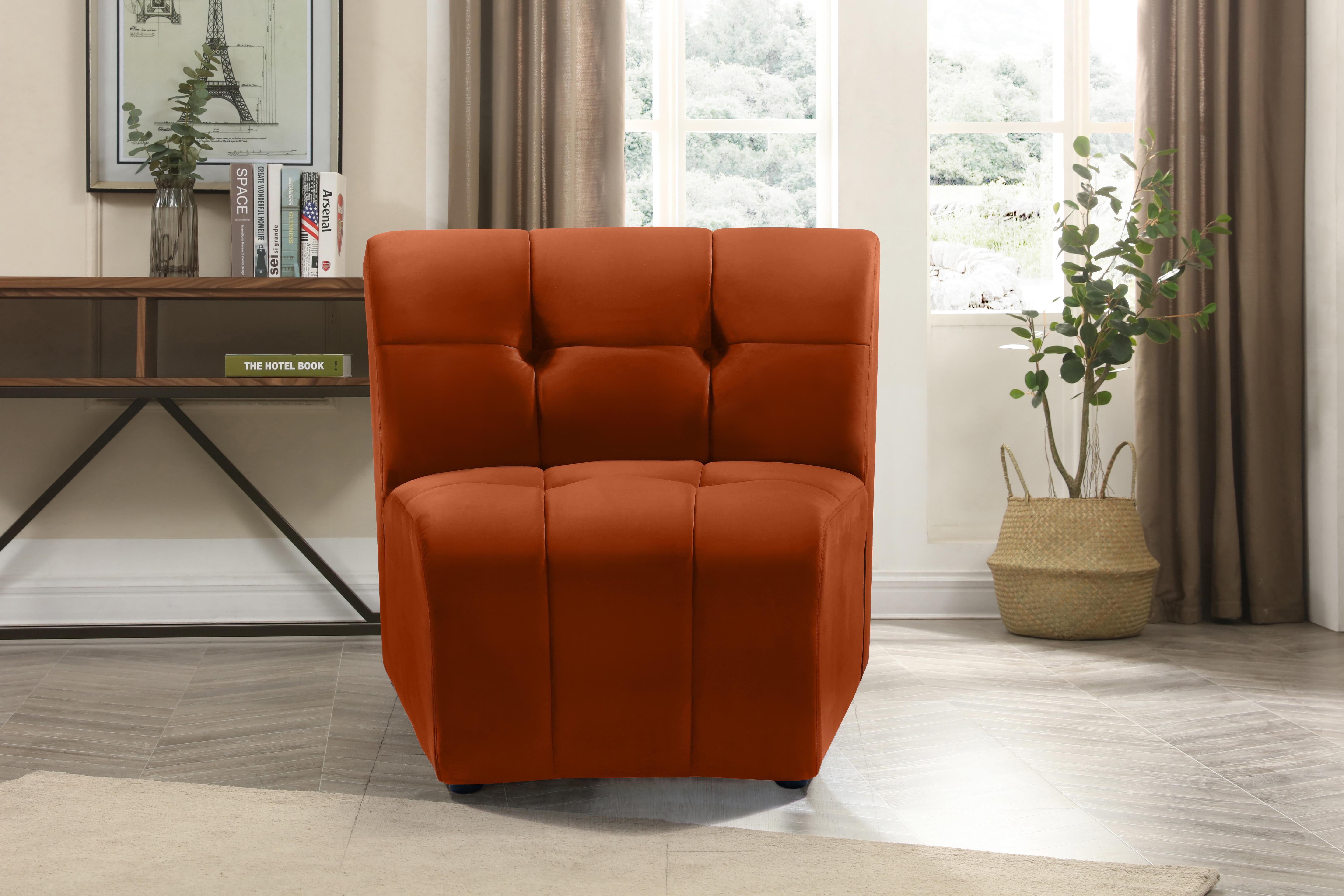 Limitless Cognac Velvet Modular Chair - Luxury Home Furniture (MI)