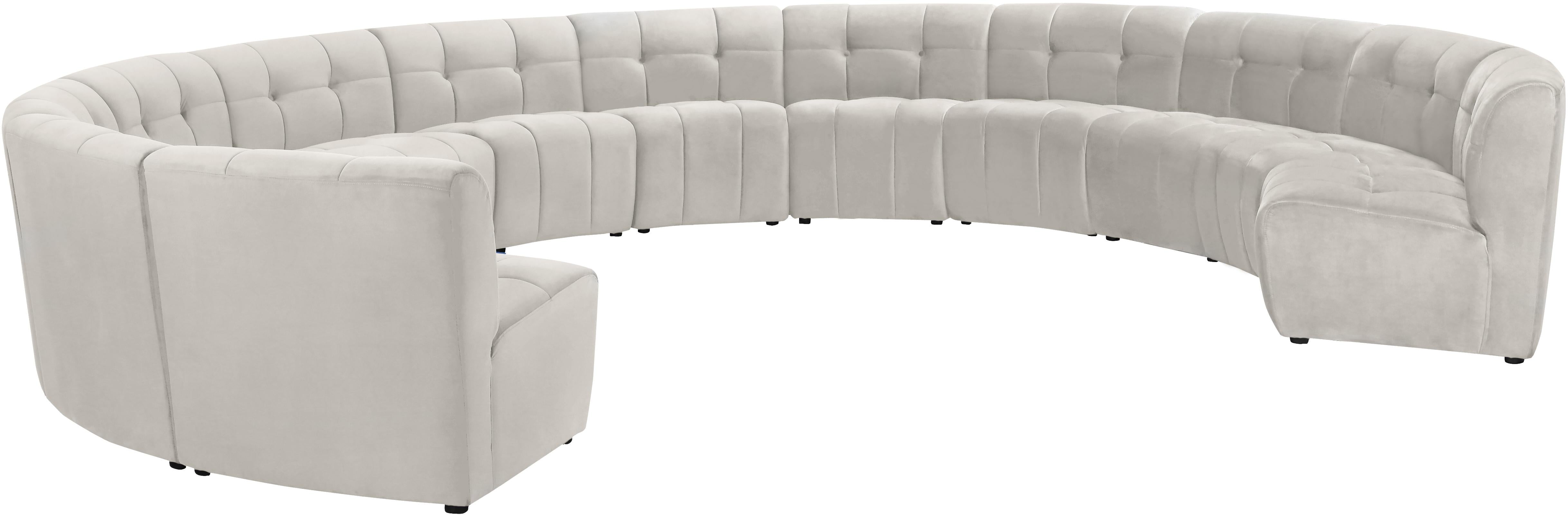 Limitless Cream Velvet 12pc. Modular Sectional - Luxury Home Furniture (MI)