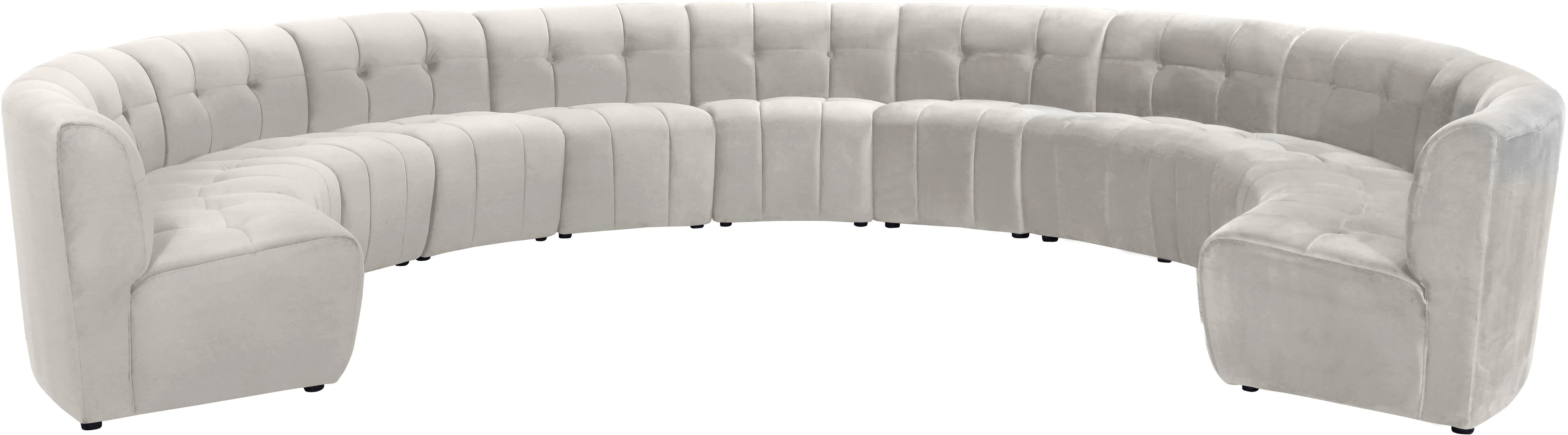 Limitless Cream Velvet 11pc. Modular Sectional
