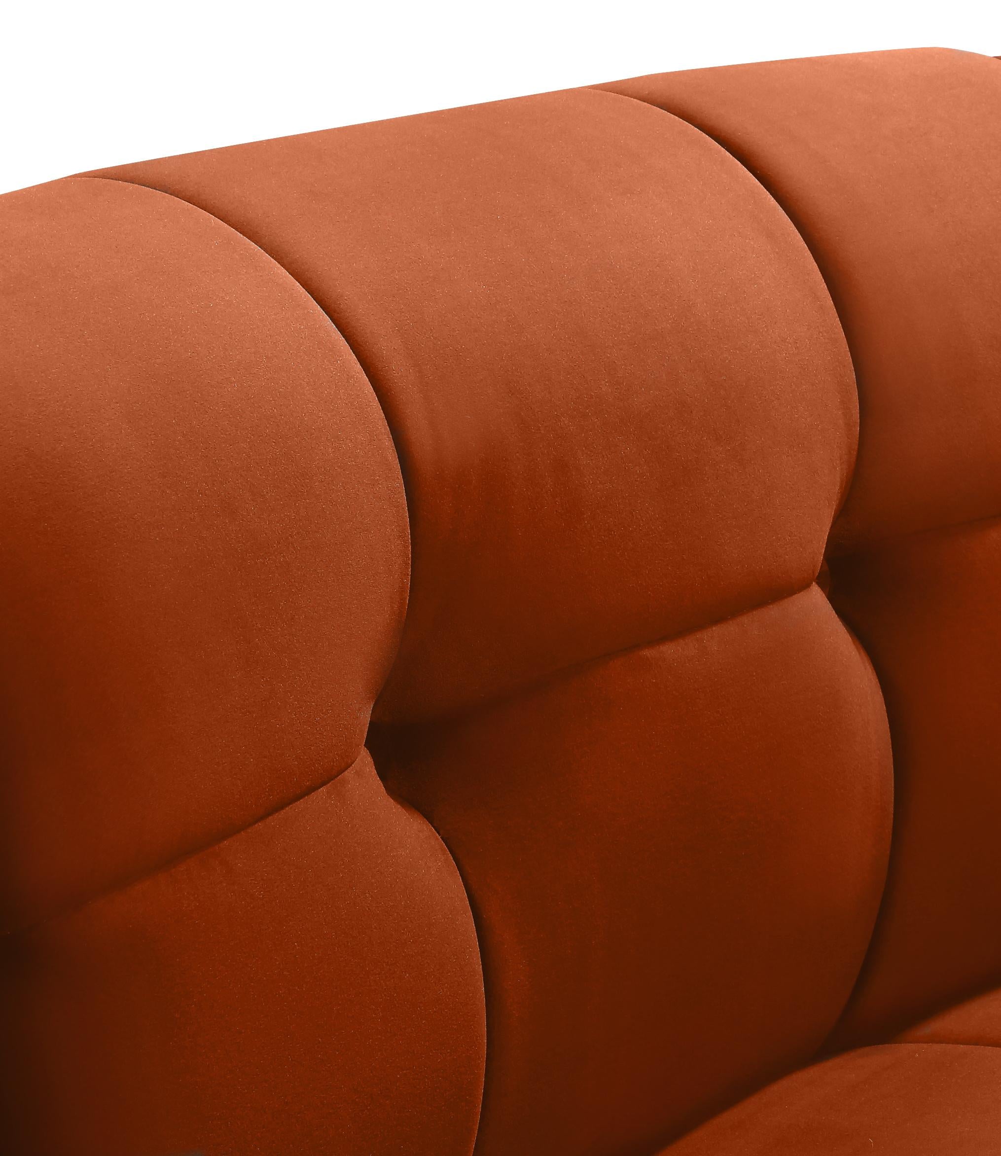 Limitless Cognac Velvet Modular Chair - Luxury Home Furniture (MI)