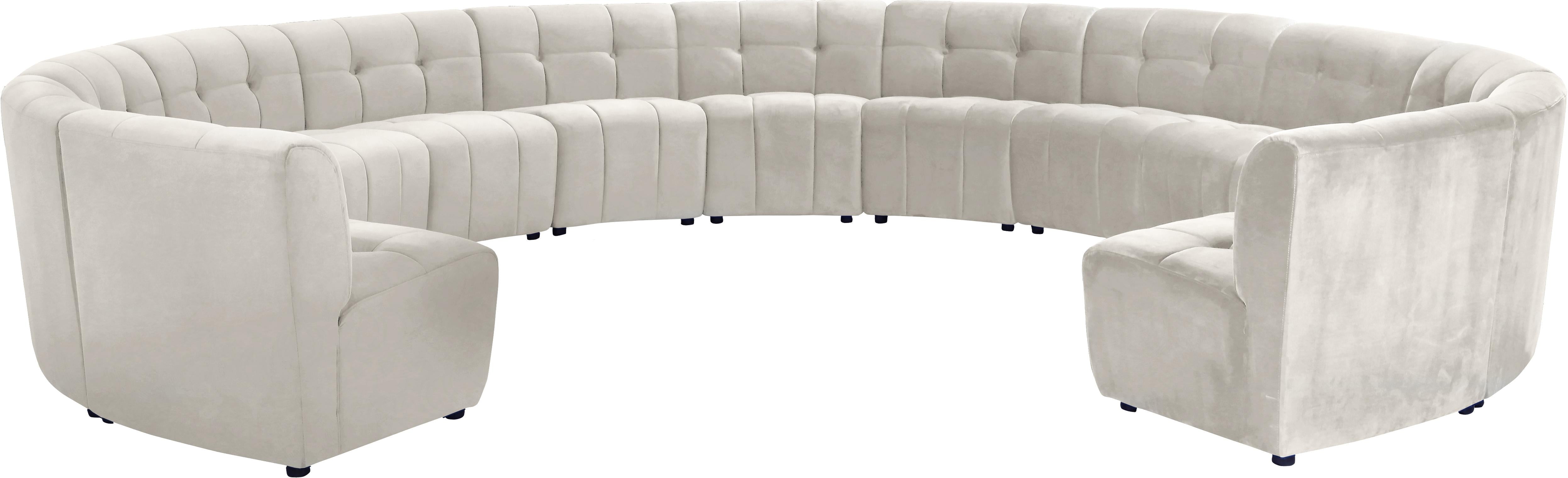 Limitless Cream Velvet 13pc. Modular Sectional - Luxury Home Furniture (MI)