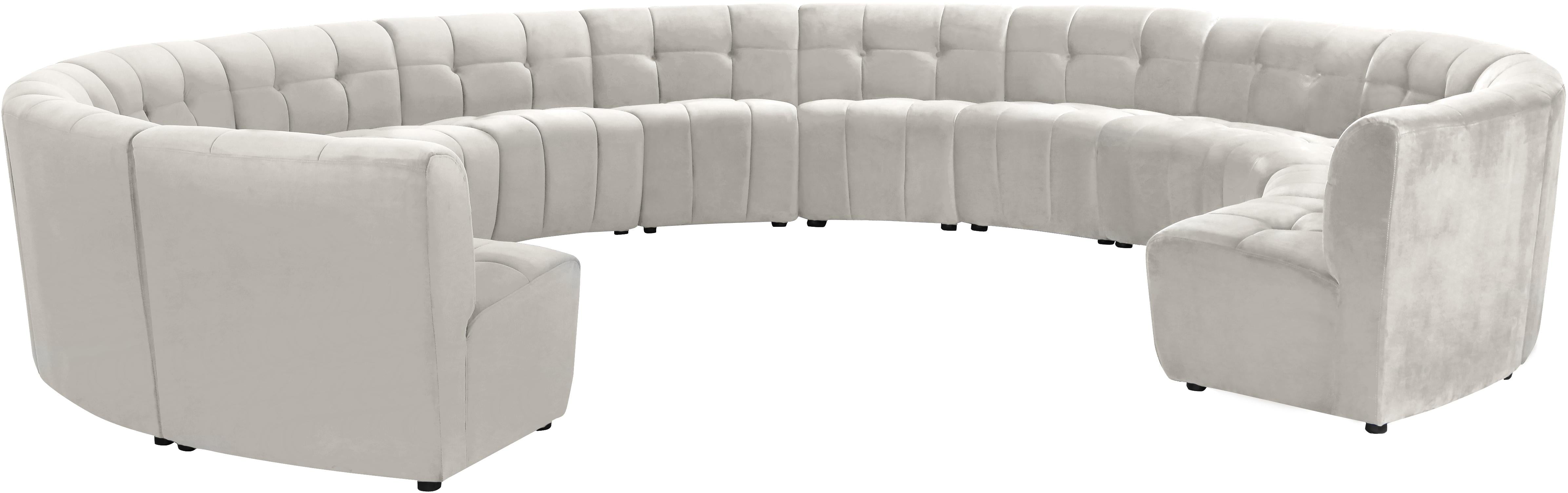 Limitless Cream Velvet 13pc. Modular Sectional - Luxury Home Furniture (MI)