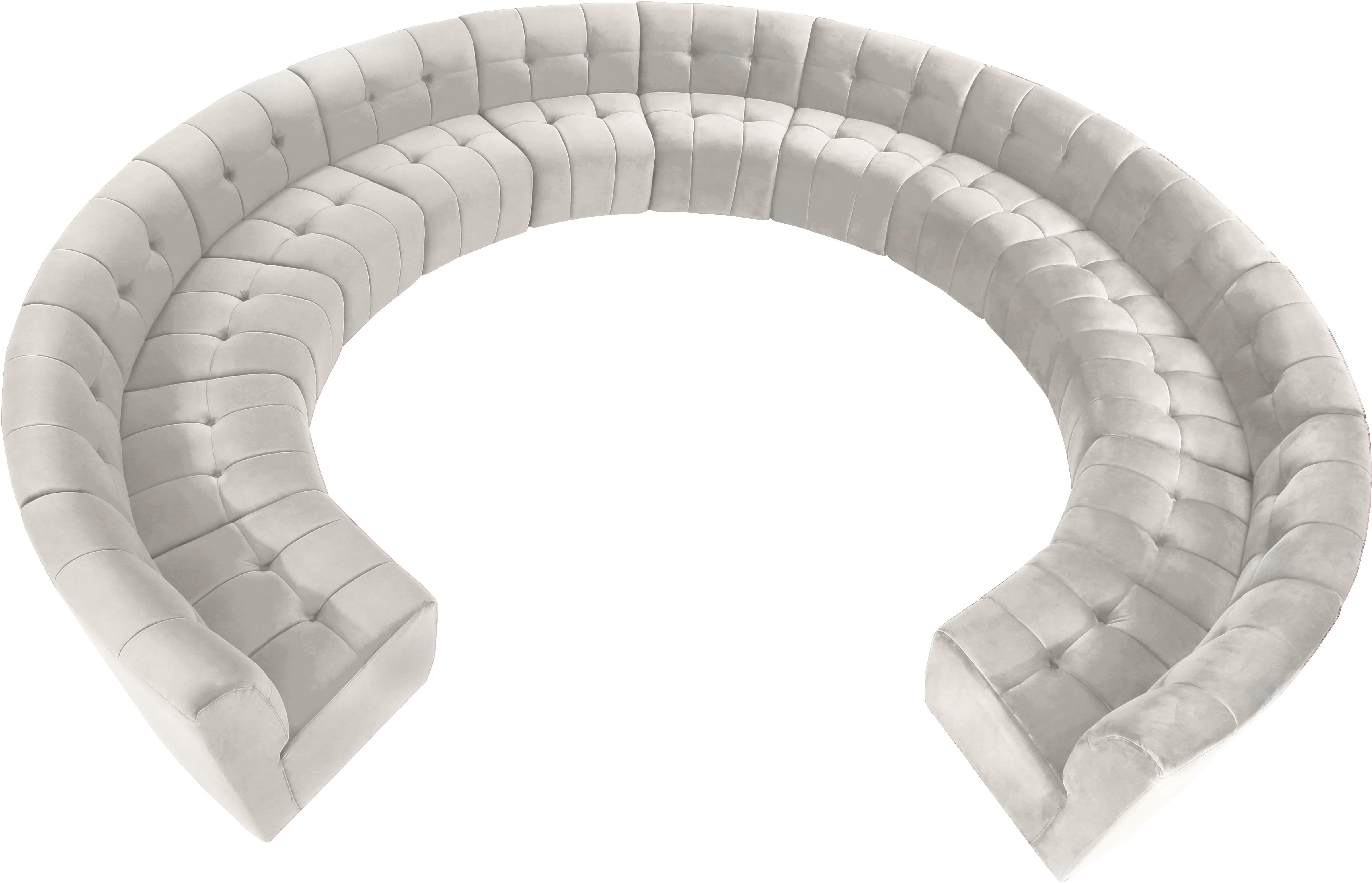 Limitless Cream Velvet 13pc. Modular Sectional - Luxury Home Furniture (MI)