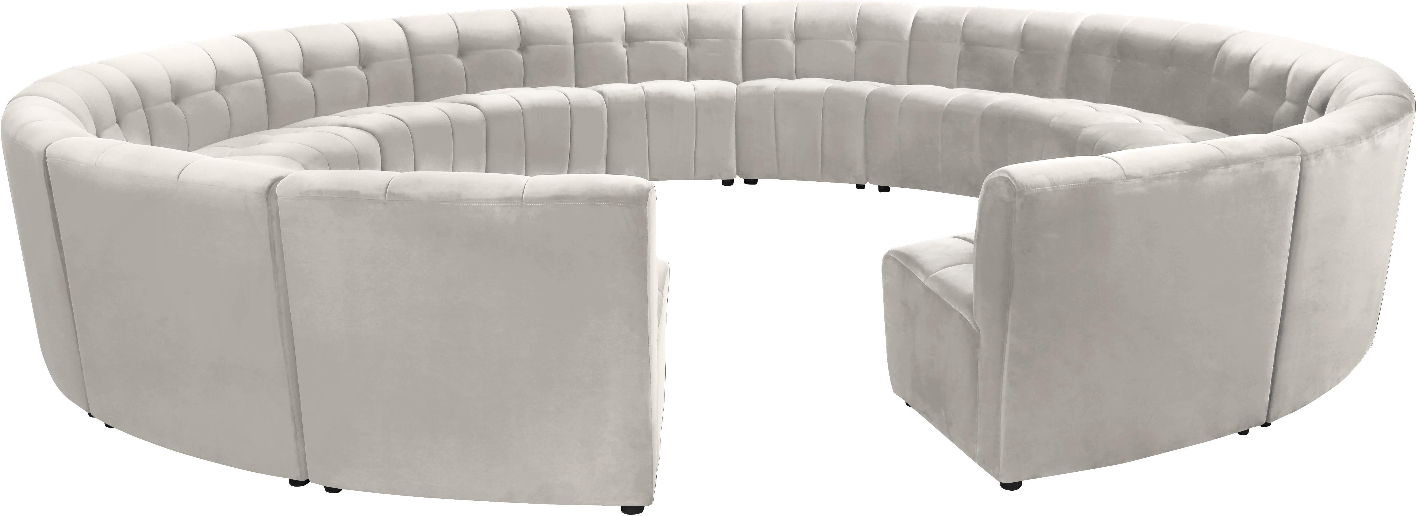 Limitless Cream Velvet 15pc. Modular Sectional - Luxury Home Furniture (MI)