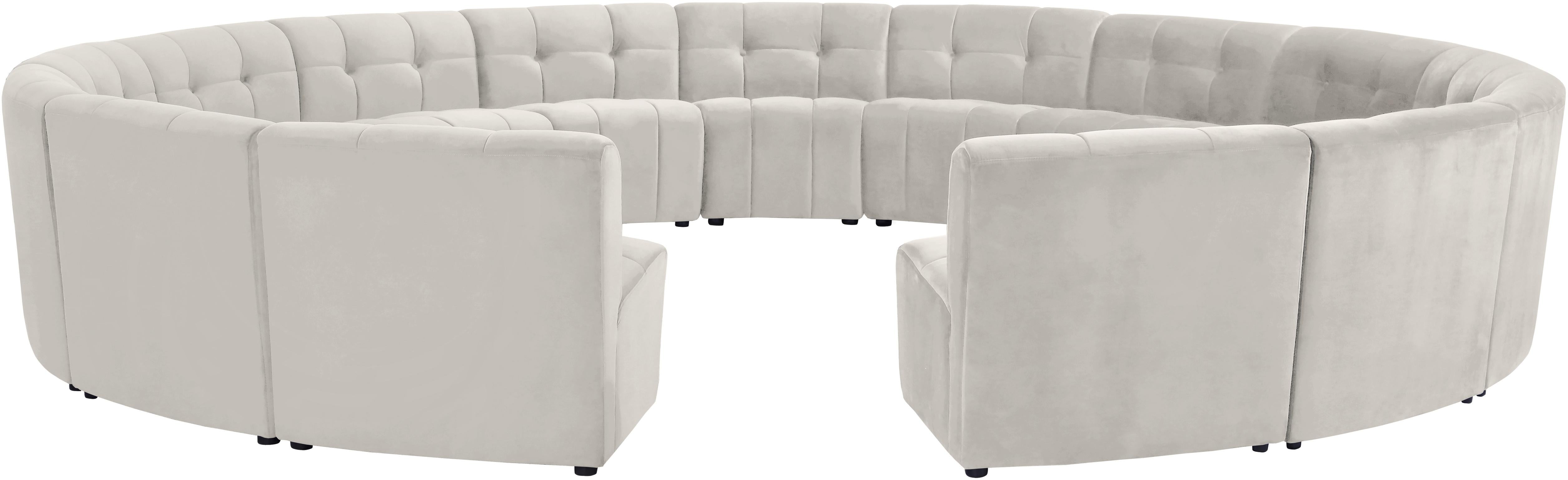Limitless Cream Velvet 15pc. Modular Sectional - Luxury Home Furniture (MI)